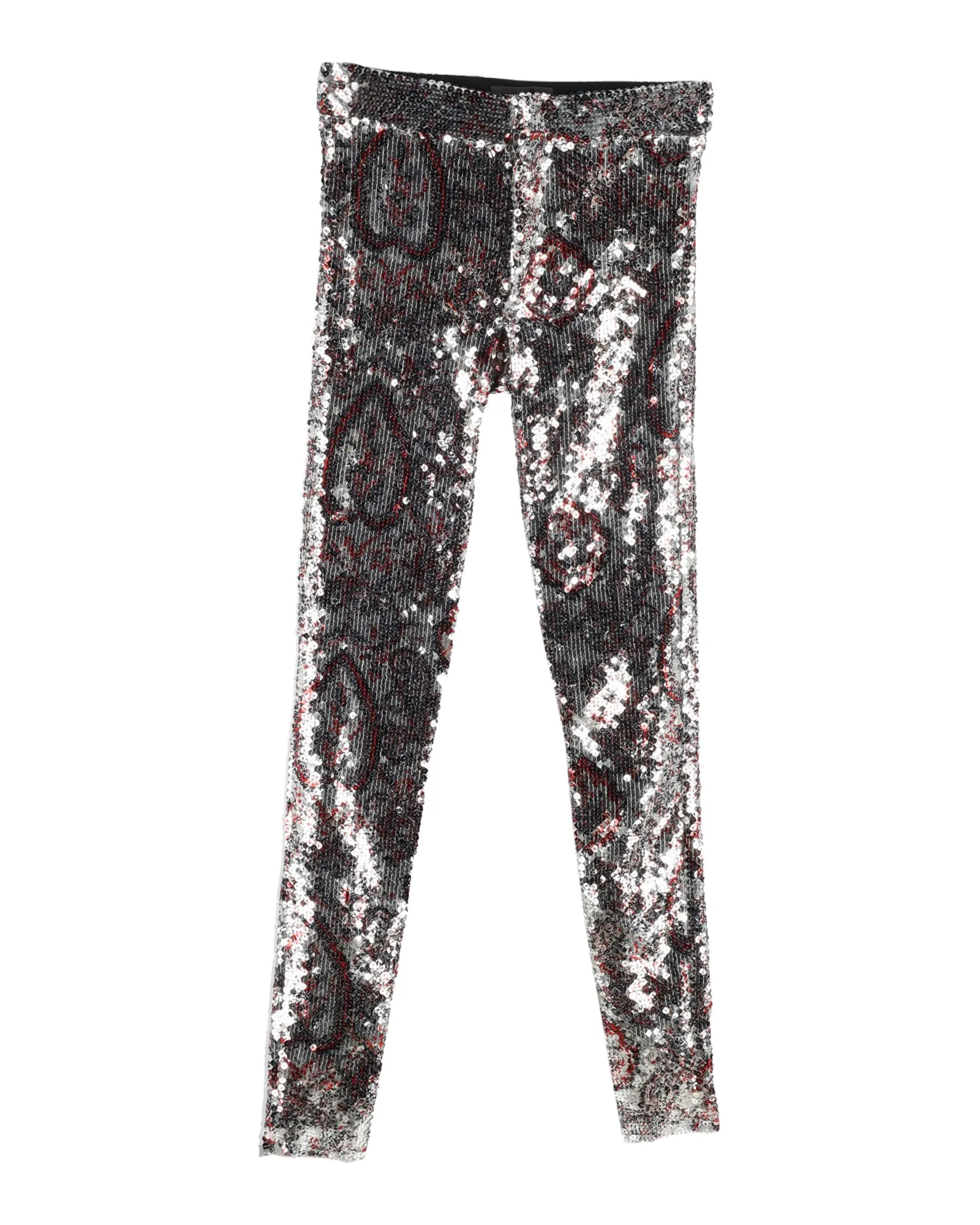 Isabel Marant Odizo Paillettenhose in silbernem Polyester