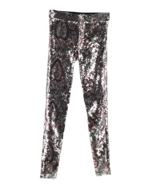 Isabel Marant Odizo Paillettenhose in silbernem Polyester