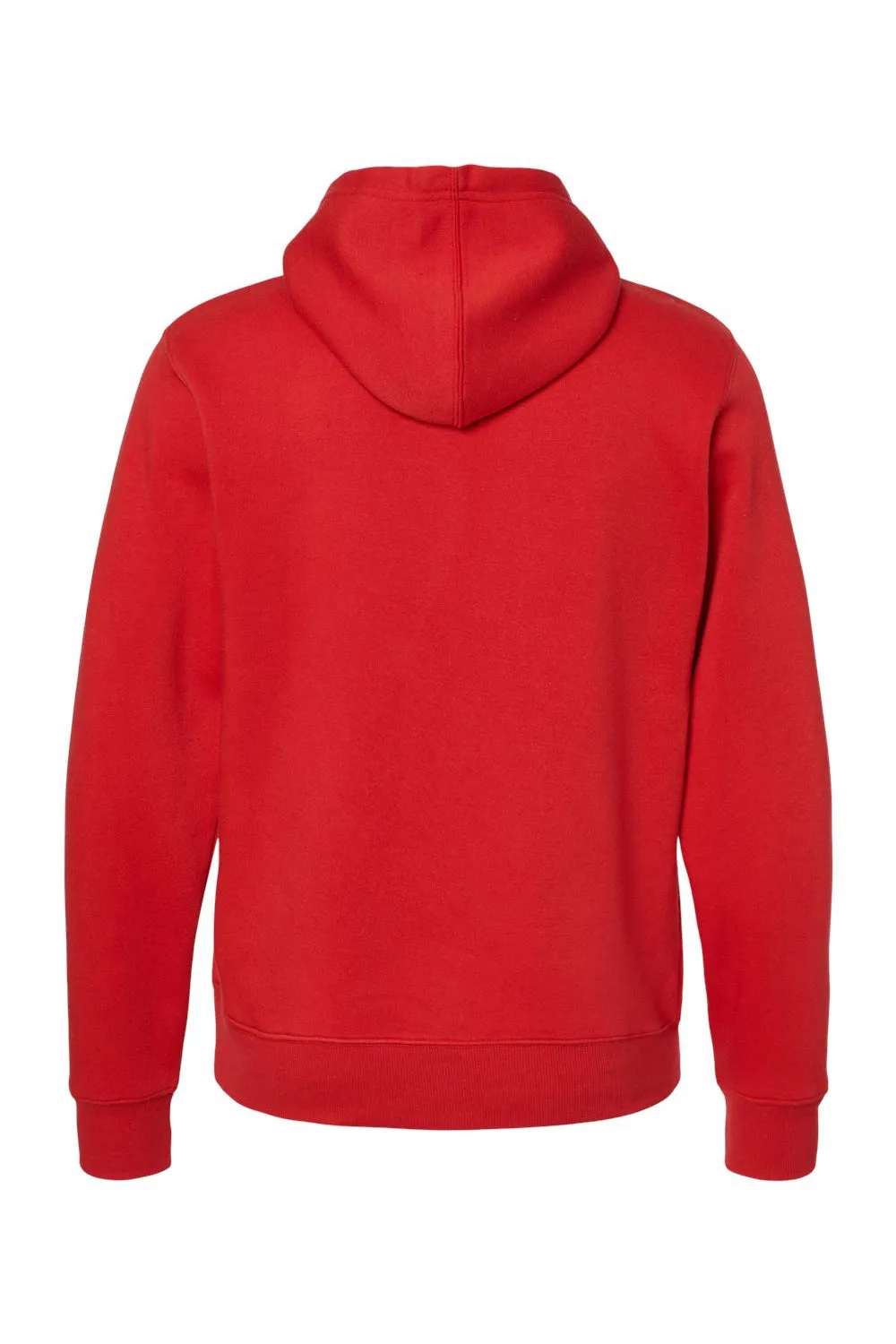 J America Herren Fleece Kapuzenpullover mit Kangaroo-Tasche - Einfarbig Rot