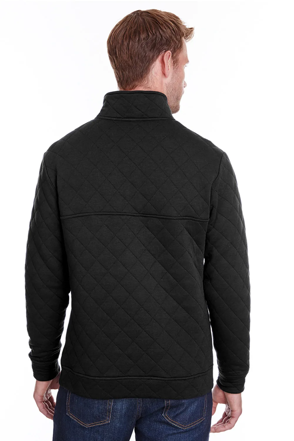 J America Herren Steppjacke mit 1/4 Reißverschluss - Schwarz
