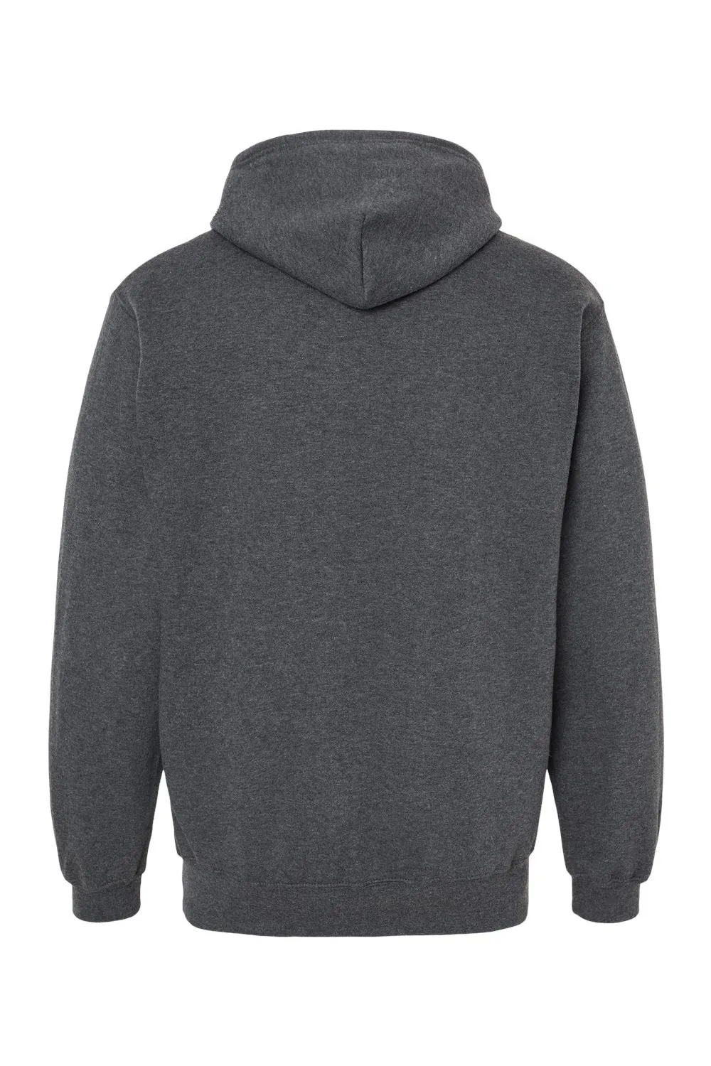 J America Herren Tailgate Fleece Kapuzenpullover mit Kangaroo-Tasche - Heather Charcoal Grey