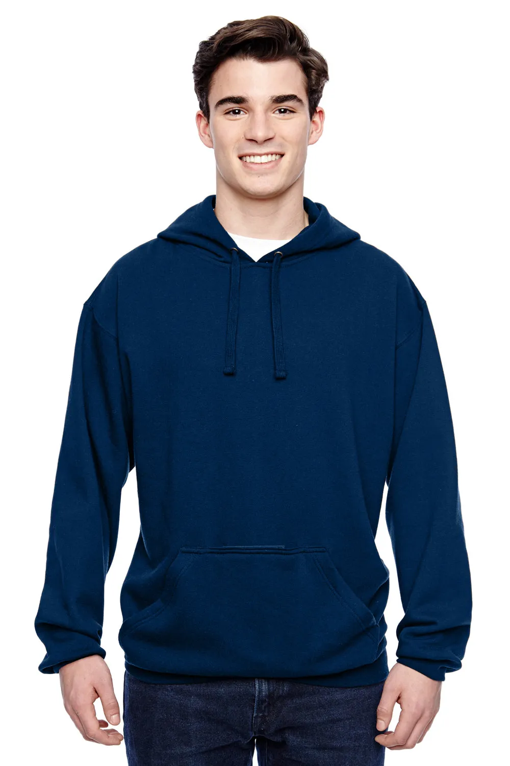 J America Herren Tailgate Fleece Kapuzenpullover mit Kangaroo-Tasche - Marineblau