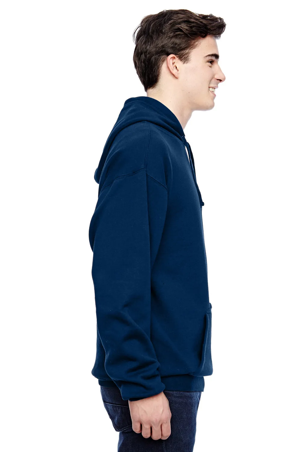 J America Herren Tailgate Fleece Kapuzenpullover mit Kangaroo-Tasche - Marineblau