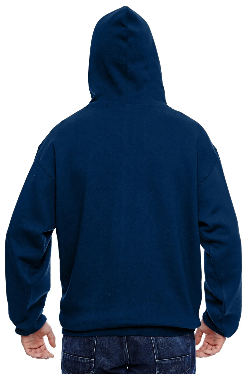 J America Herren Tailgate Fleece Kapuzenpullover mit Kangaroo-Tasche - Marineblau