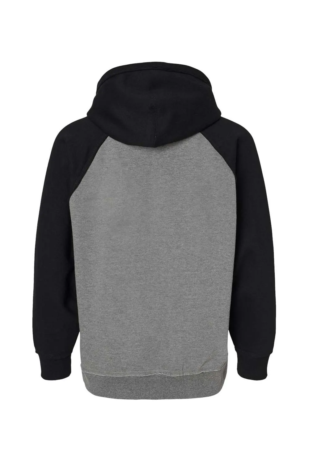 J America Herren Vintage Kapuzenpullover mit Brusttasche - Rauchgrau/Schwarz