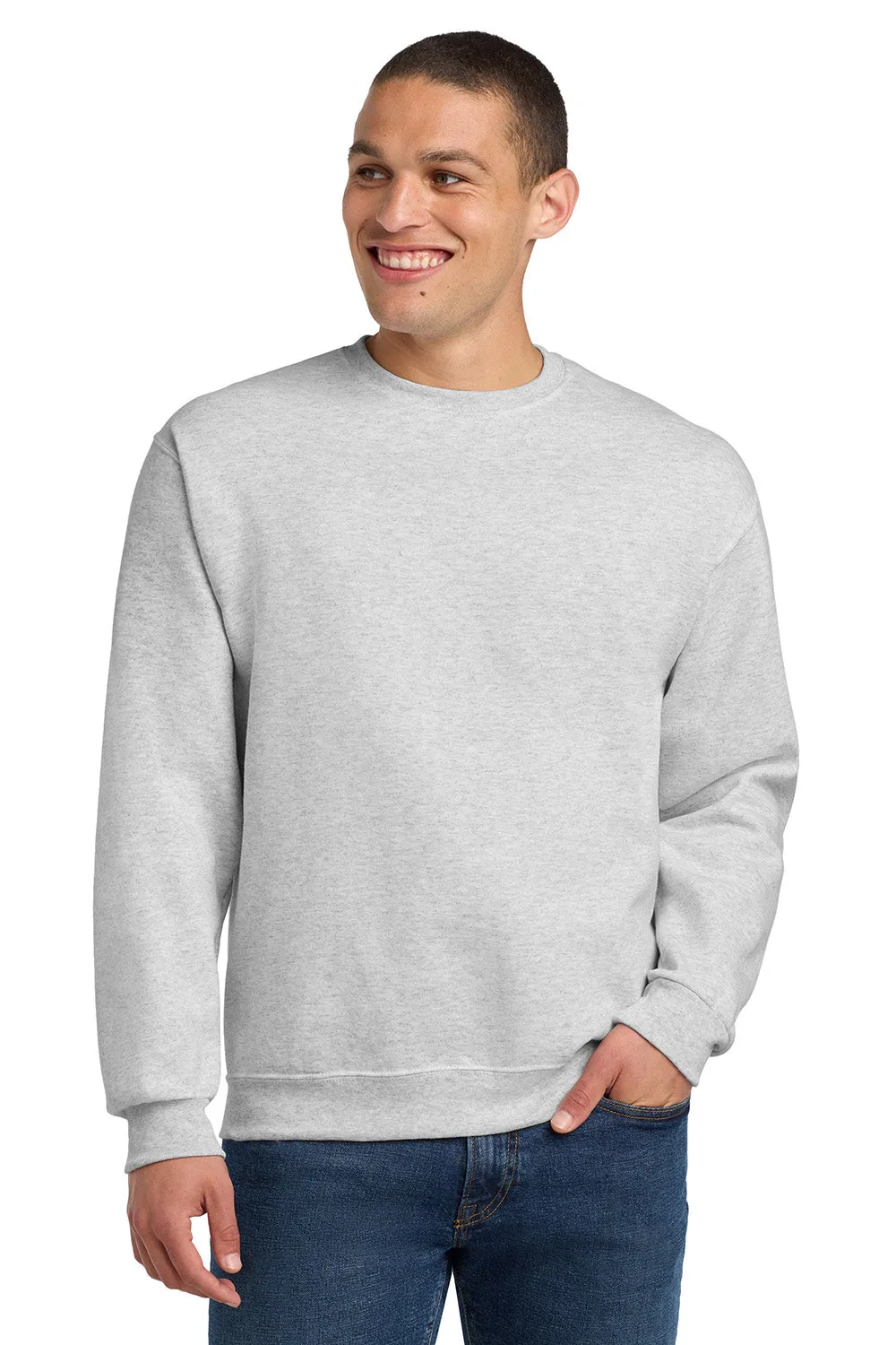 Jerzees Herren NuBlend Fleece Rundhalspullover - Aschgrau