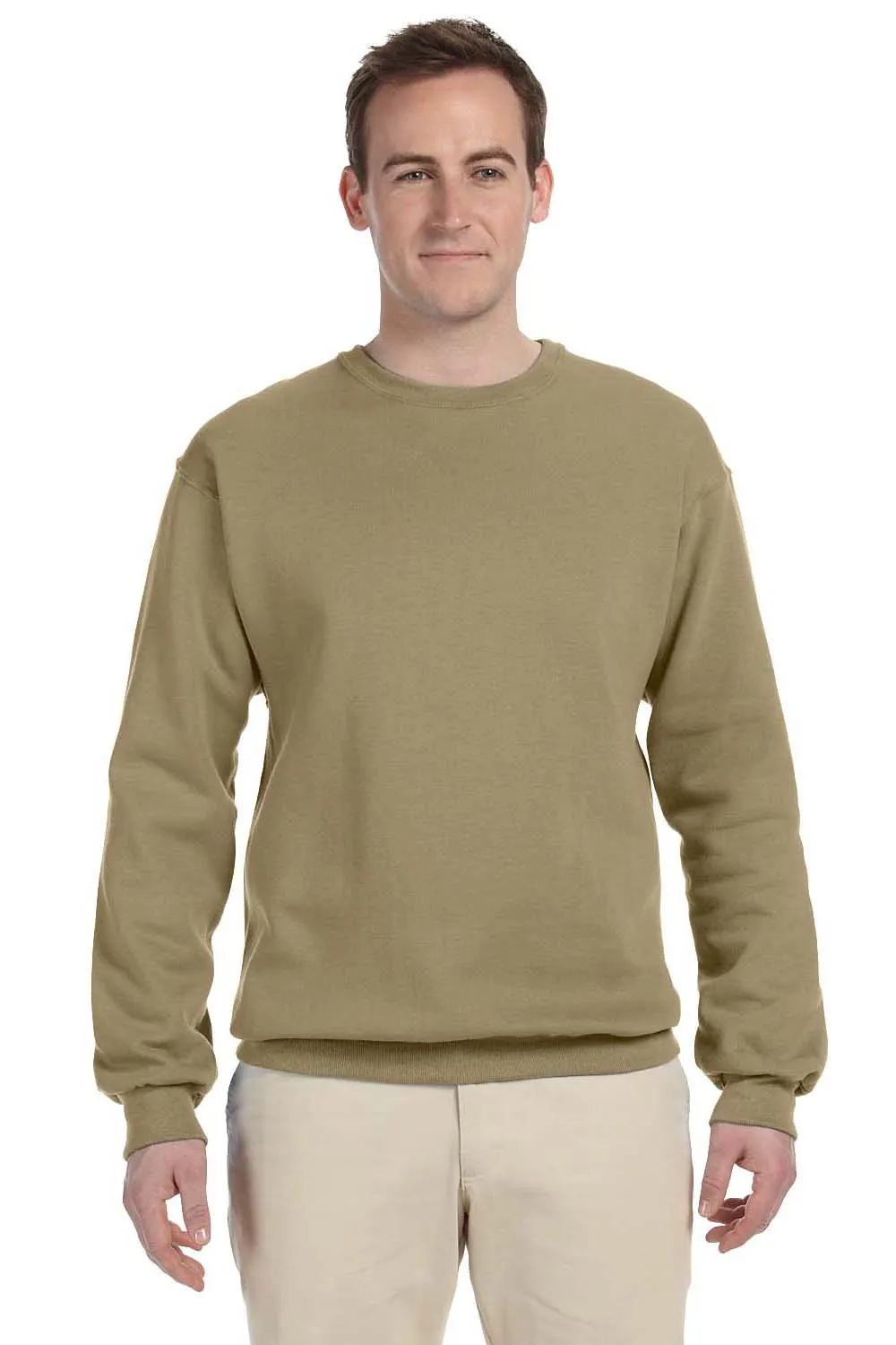 Jerzees Herren NuBlend Fleece Crewneck Sweatshirt - Khaki Braun