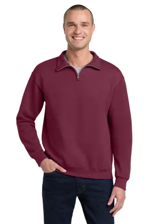 Jerzees Herren NuBlend pillingresistente Fleece 1/4-Zip Sweatshirt - Kastanienbraun