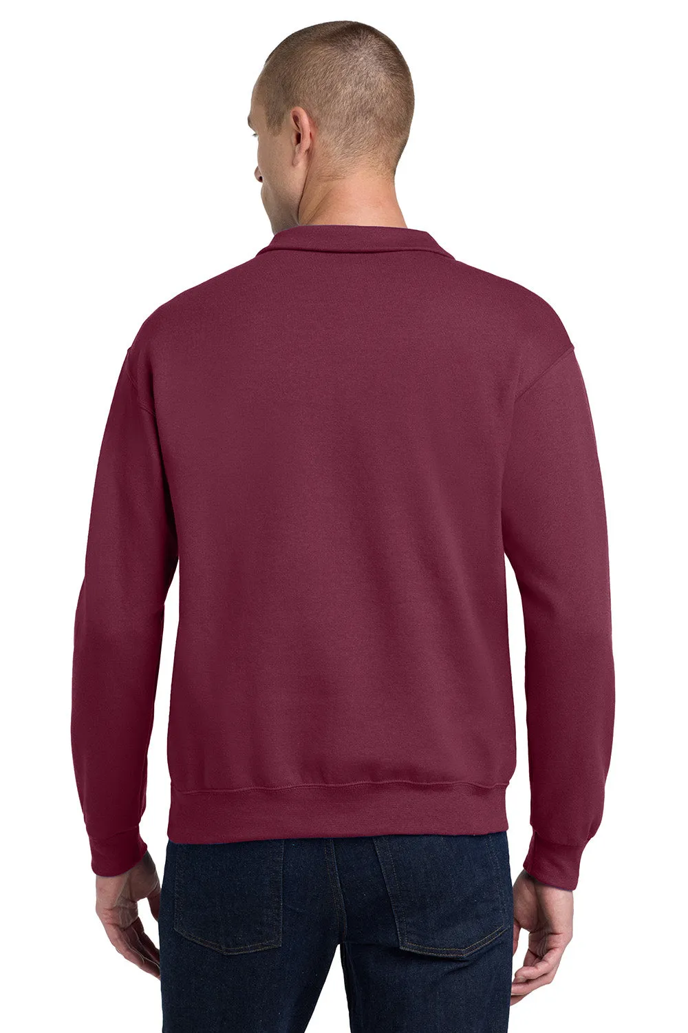 Jerzees Herren NuBlend pillingresistente Fleece 1/4-Zip Sweatshirt - Kastanienbraun