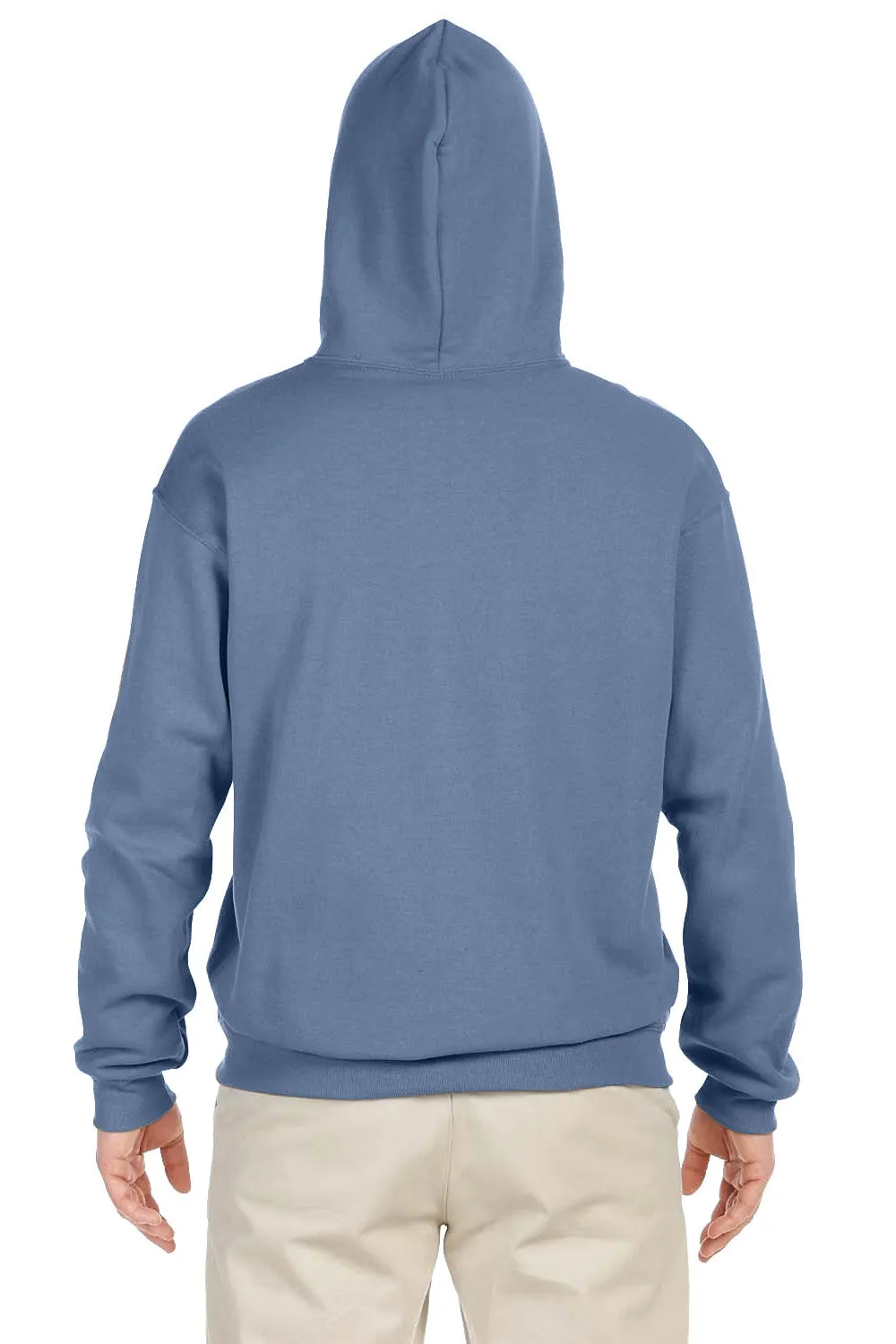 Jerzees Herren NuBlend pillingresistente Fleece Kapuzenpullover Hoodie mit Kangaroo-Tasche - Denim Blau