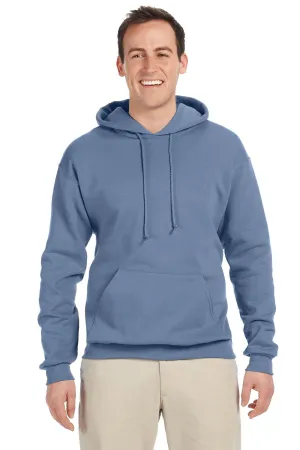 Jerzees Herren NuBlend pillingresistente Fleece Kapuzenpullover Hoodie mit Kangaroo-Tasche - Denim Blau