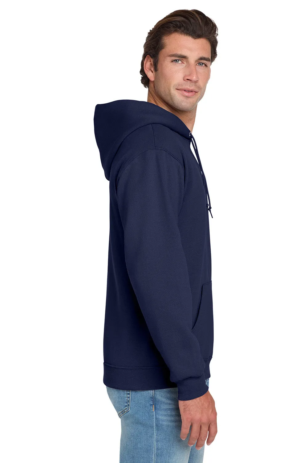 Jerzees Herren NuBlend pillingresistente Fleece Kapuzenpullover Hoodie mit Beuteltasche - Marineblau