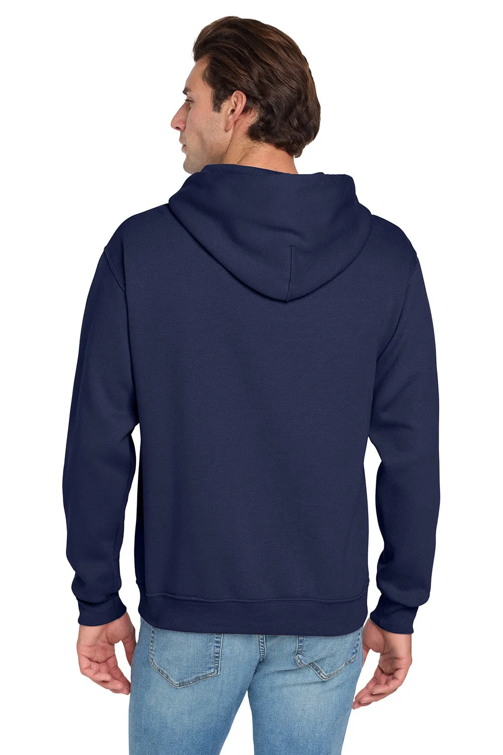 Jerzees Herren NuBlend pillingresistente Fleece Kapuzenpullover Hoodie mit Beuteltasche - Marineblau