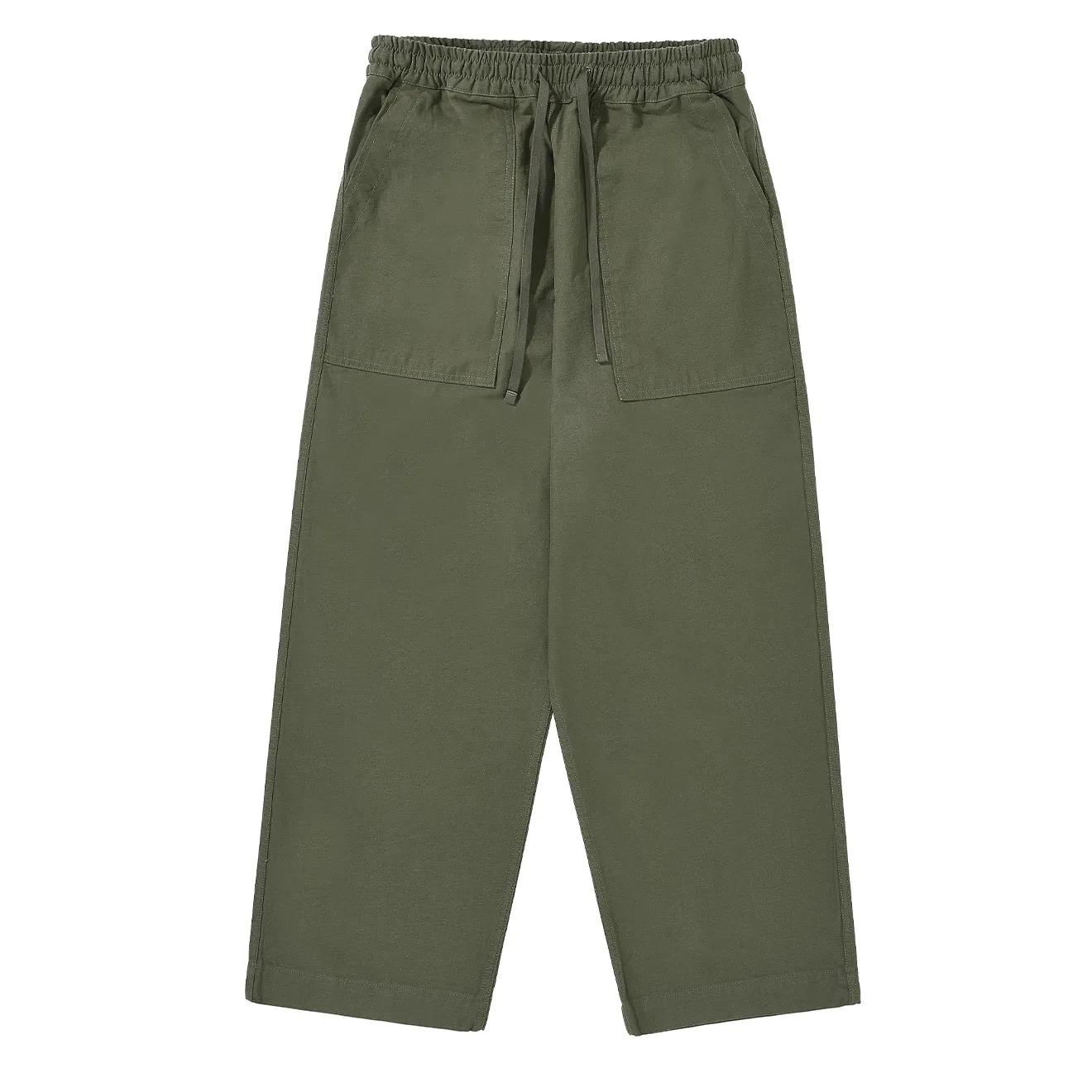 Kappy Schwere Baumwoll-Fatigue-Hose Khaki