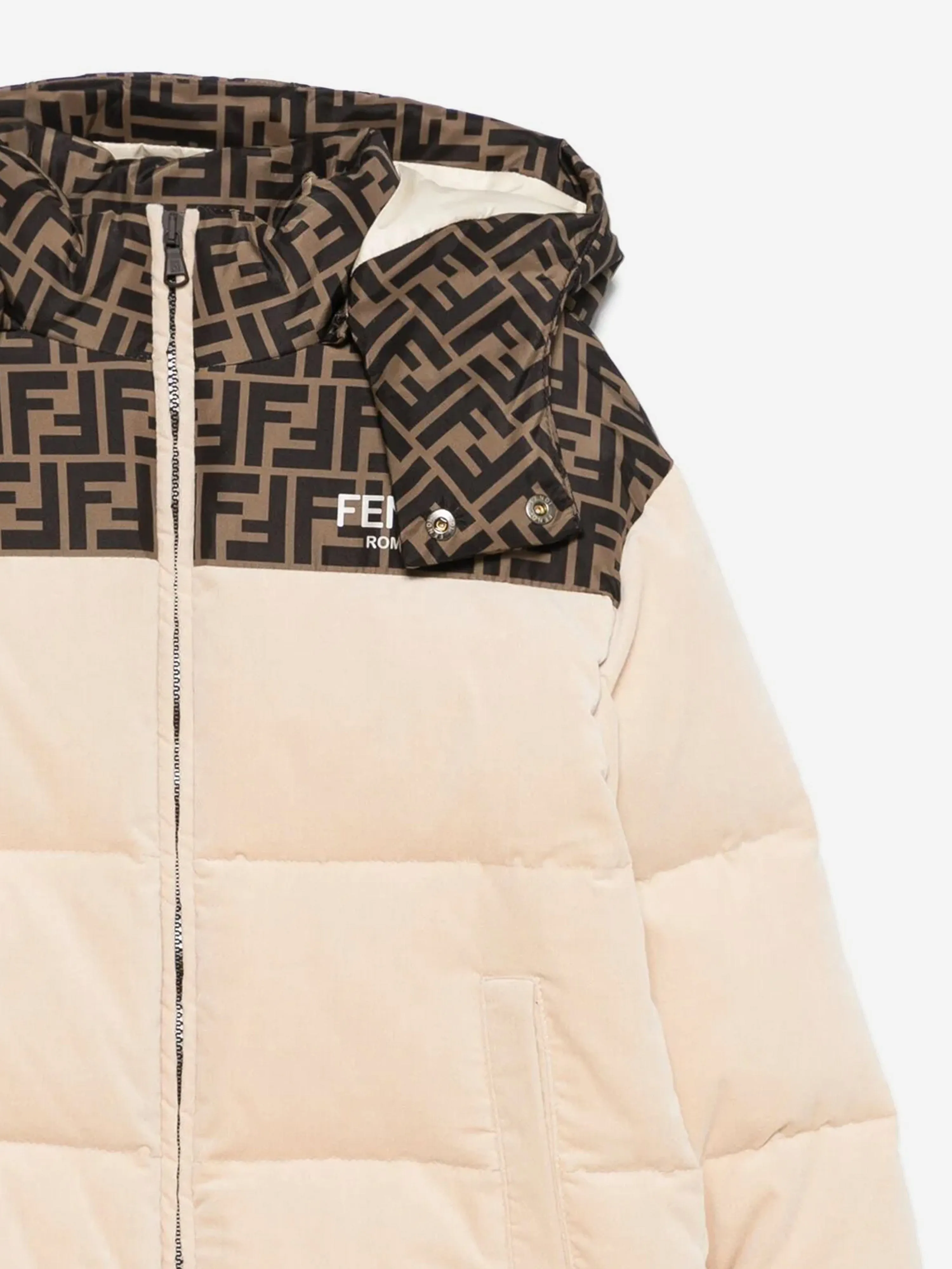 Kinder Daunen gefütterte Steppjacke in Beige