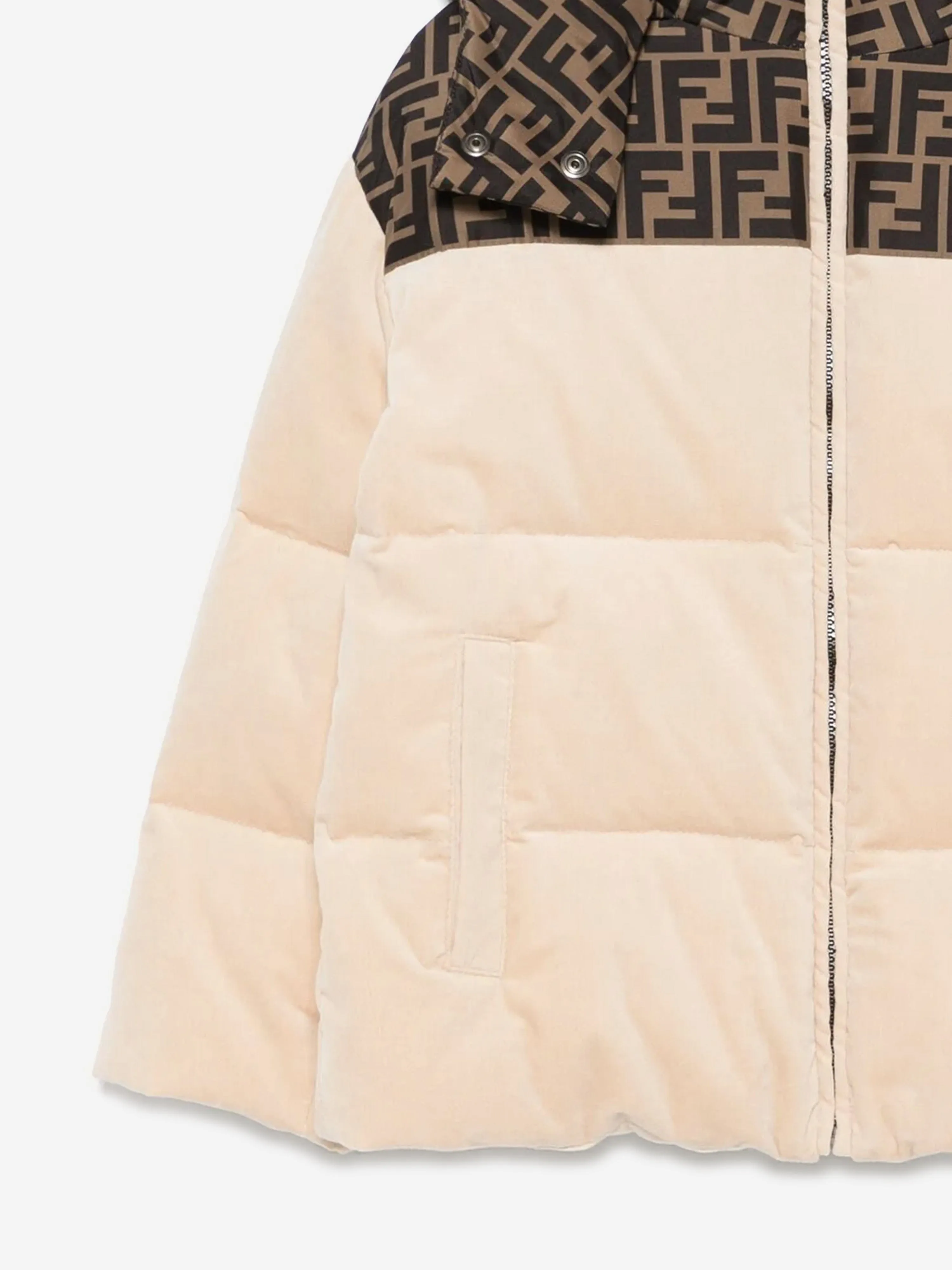 Kinder Daunen gefütterte Steppjacke in Beige