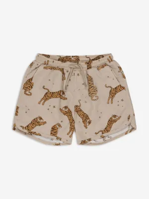 Konges Sløjd Jungen Asnou Tiger Badehose in Beige