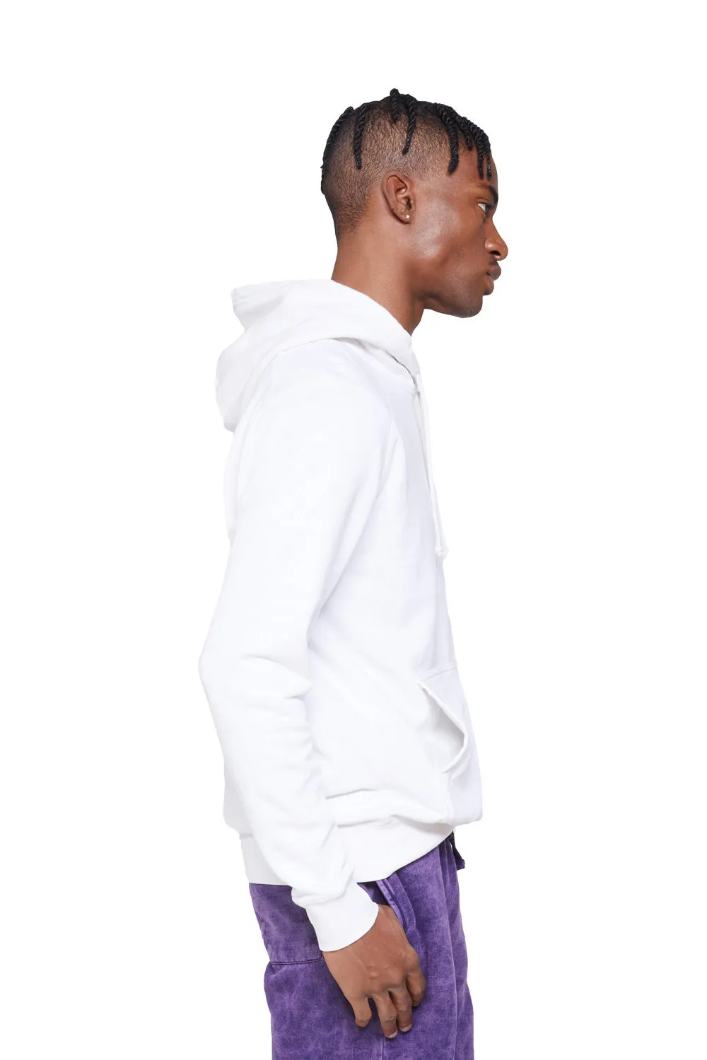 Lane Seven Herren Vintage Raglan Kapuzenpullover mit Kangaroo-Tasche - Vintage Weiß
