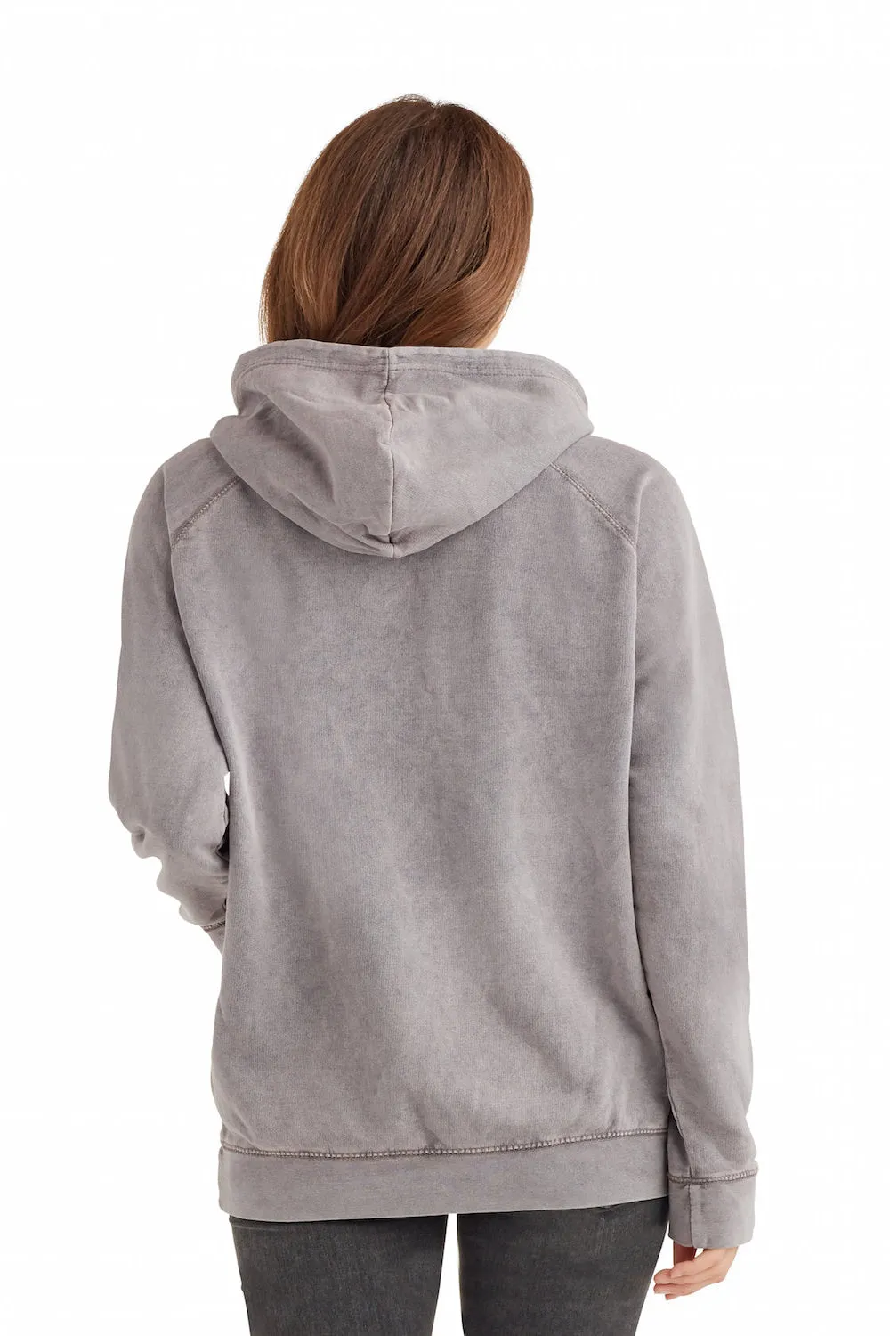 Lane Seven Herren Vintage Raglan Kapuzenpullover mit Kangaroo-Tasche - Vintage Zinkgrau