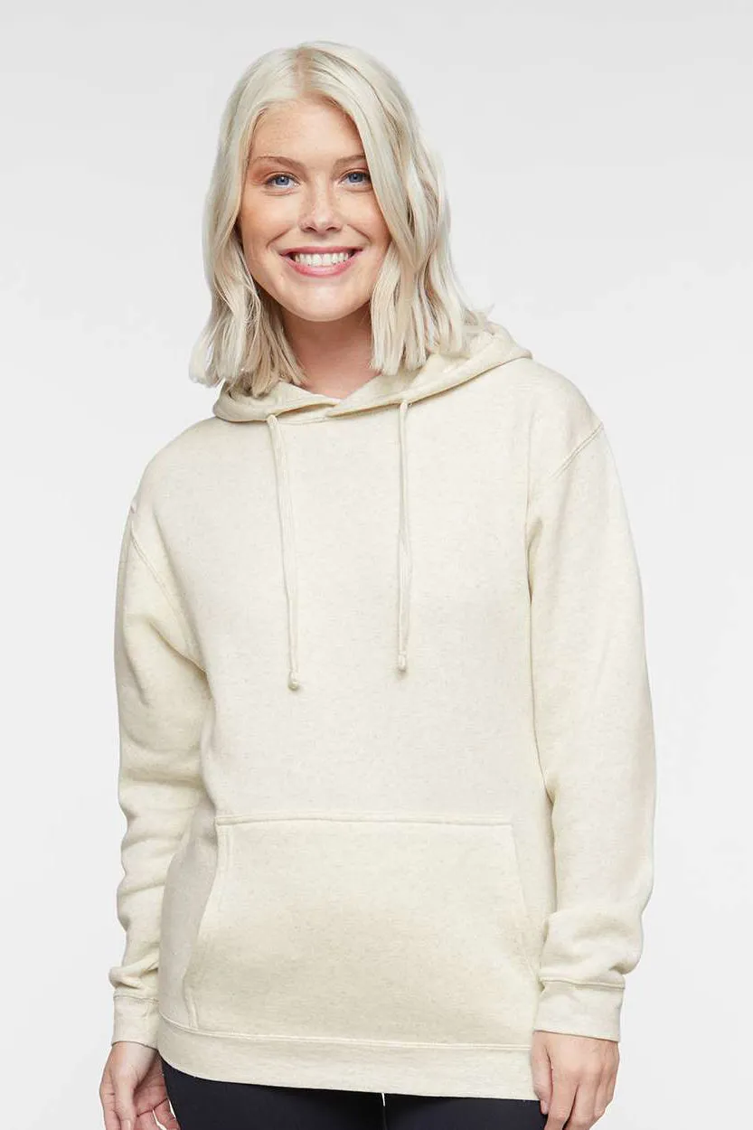 LAT Herren Premium Fleece Basic Kapuzenpullover mit Kangaroo-Tasche - Heather Natur