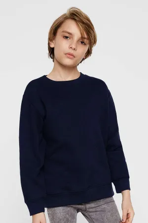 LAT Youth Elevated Fleece Crewneck Sweatshirt - Marineblau