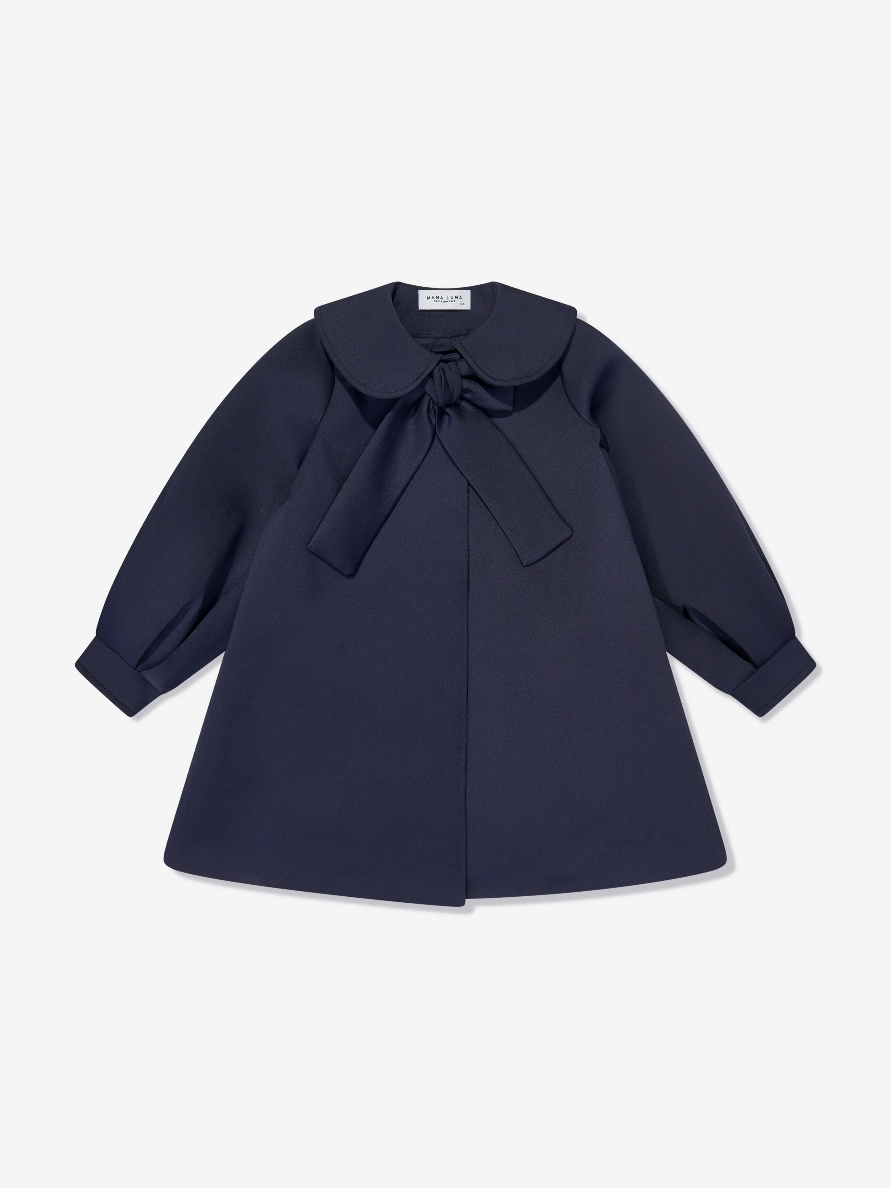 Mama Luma Mädchen Schleifen-Detail Jacke in Marineblau
