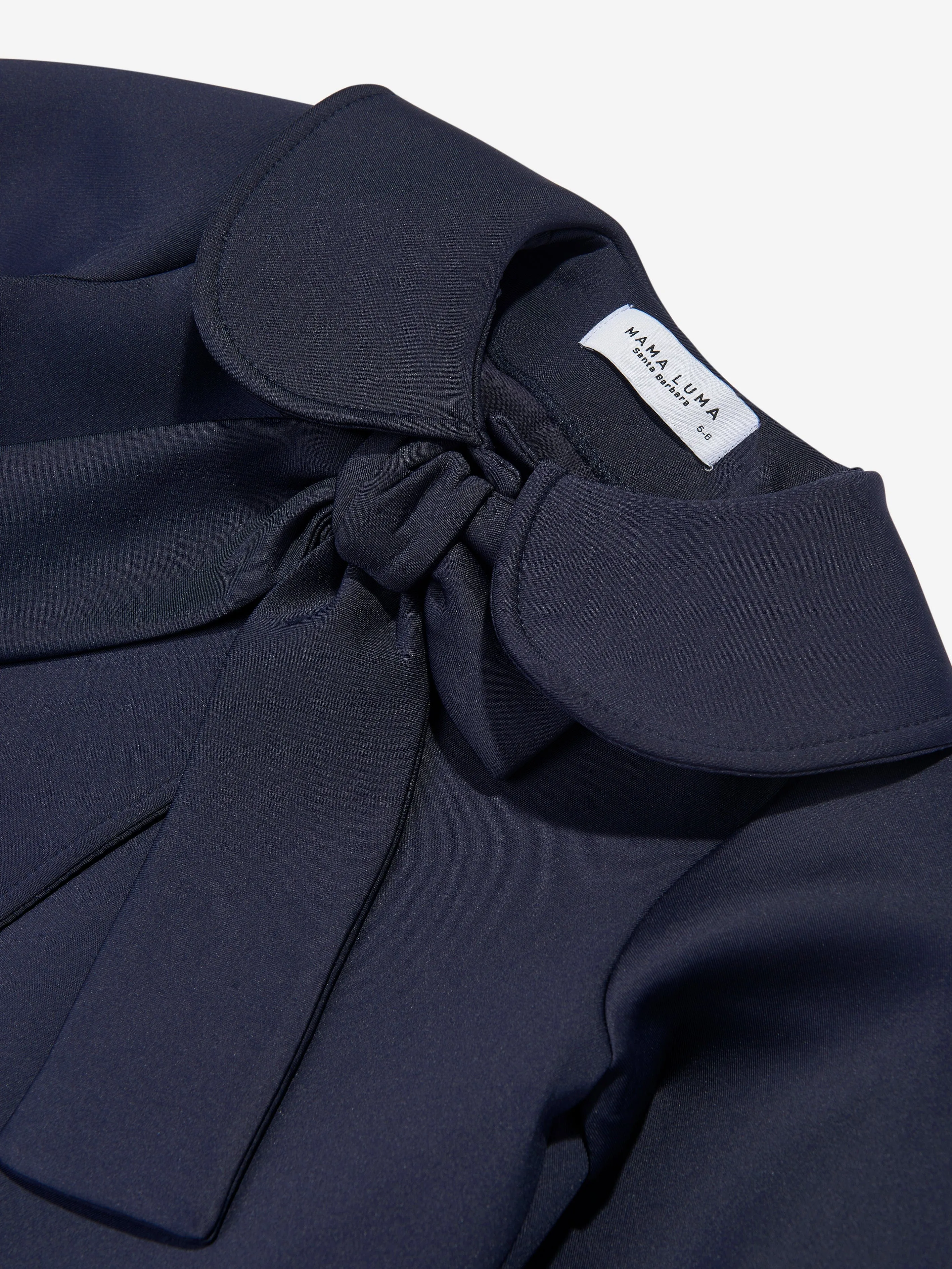Mama Luma Mädchen Schleifen-Detail Jacke in Marineblau