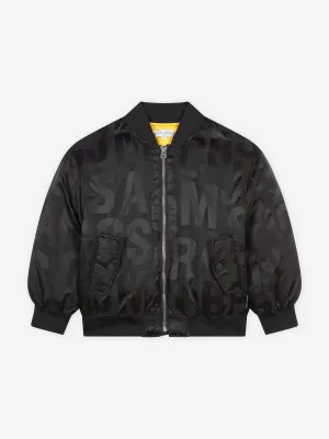 MARC JACOBS Kids Logo Bomberjacke in Schwarz