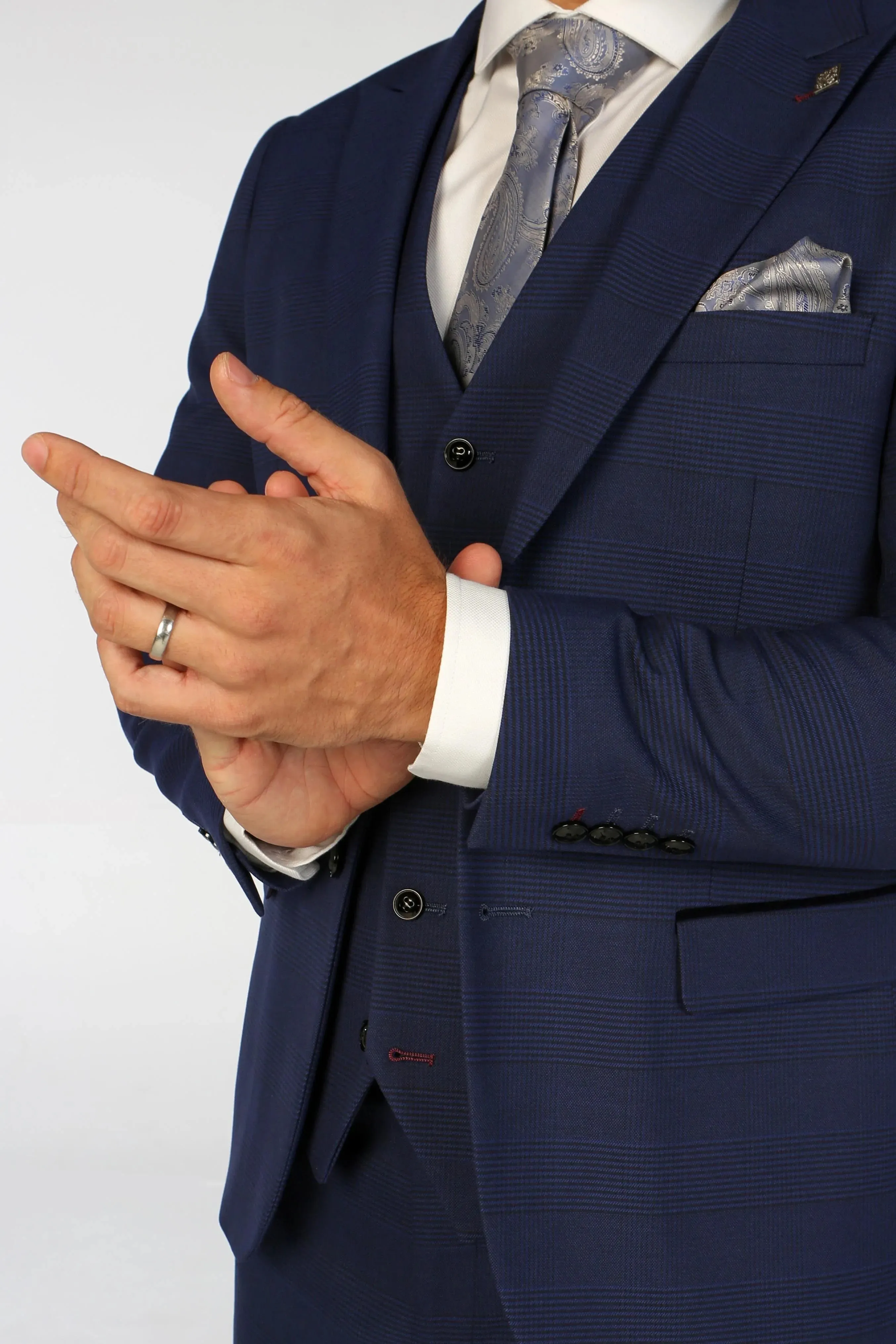 Mark - 3-teiliger Tweed-Check-Anzug