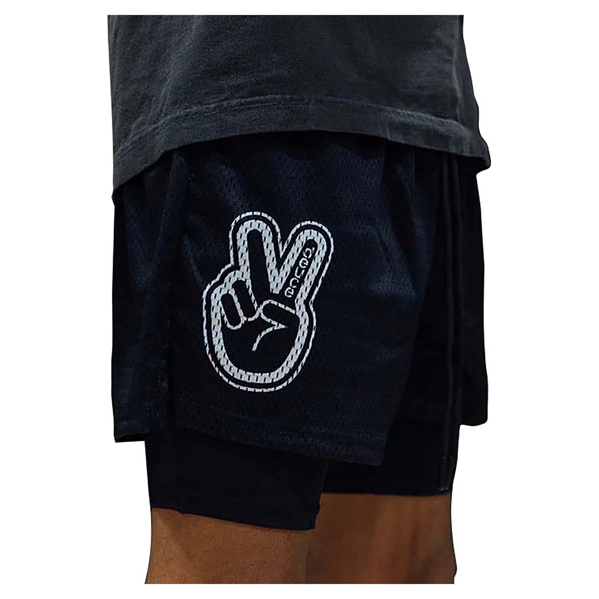 Herren Mesh Shorts in Schwarz/Weiß