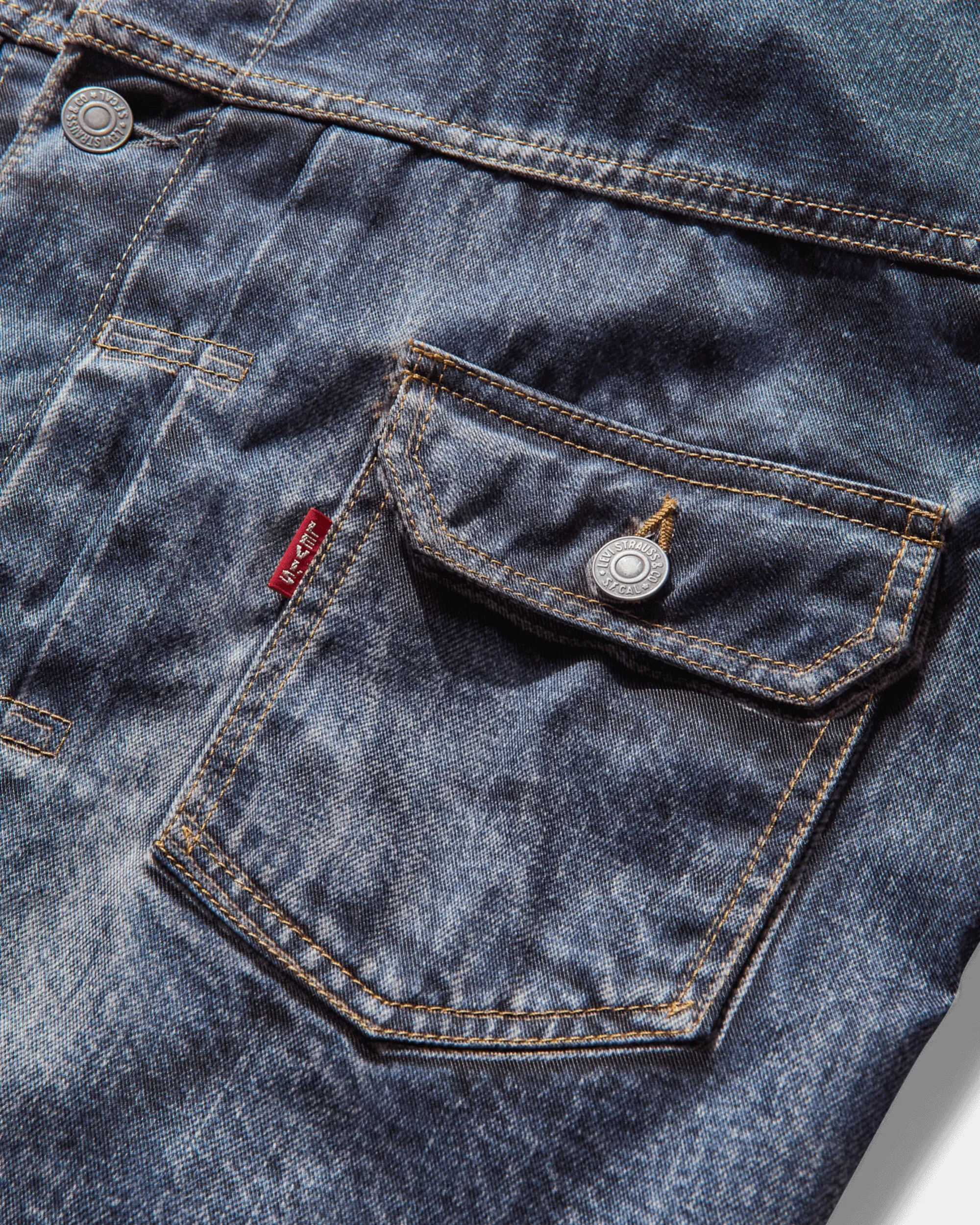 Herren Levi's BerBerJin Tintenstrahl-bedruckte Nylonjacke Indigo