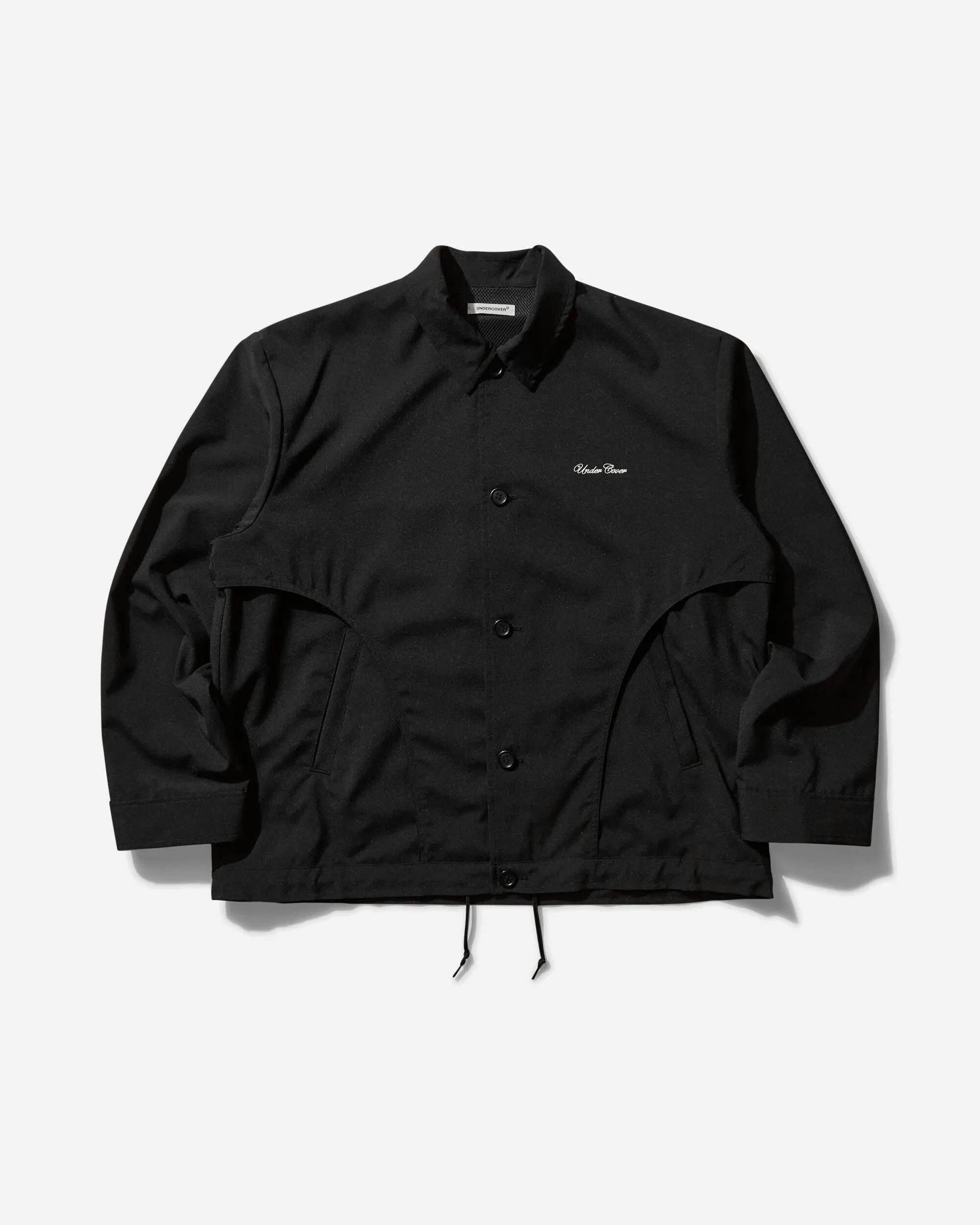 Herren Nylon Coach Jacke Schwarz