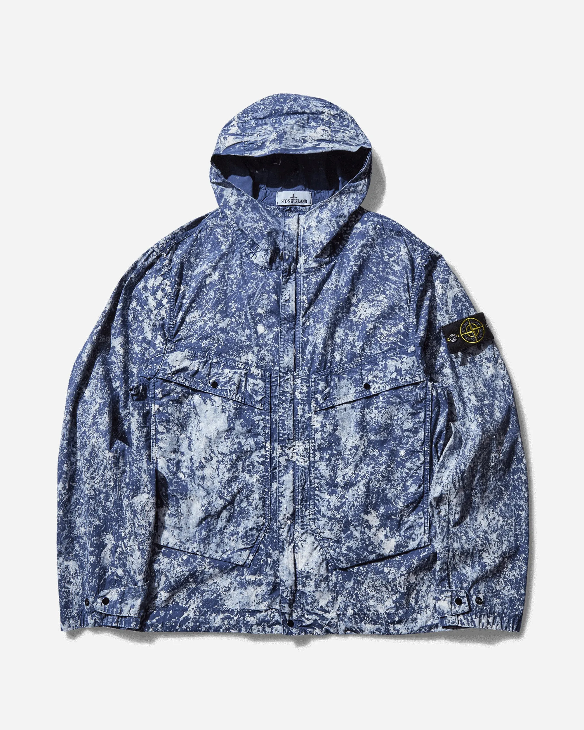 Herren Pigment auf Tela Paracadute Stretch-TC Jacke Blau Marine