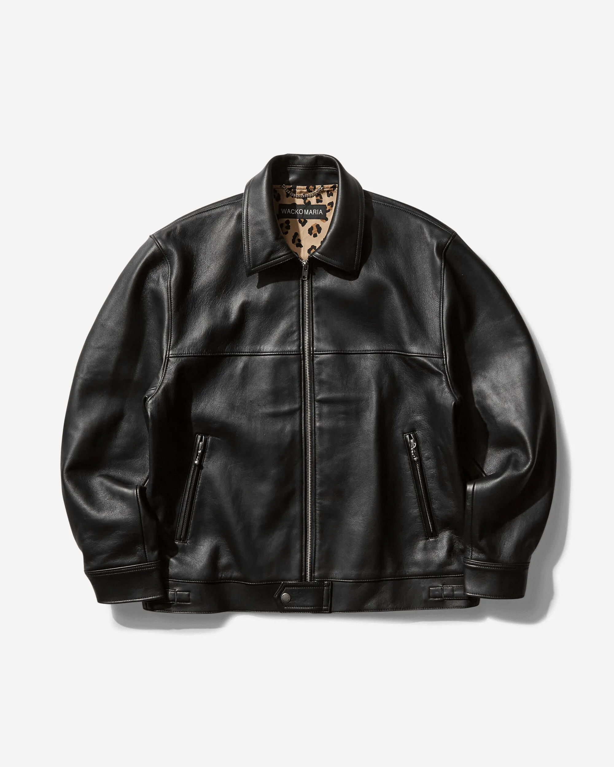 Herren-Lederjacke für Einzelfahrer (Typ-2) Schwarz