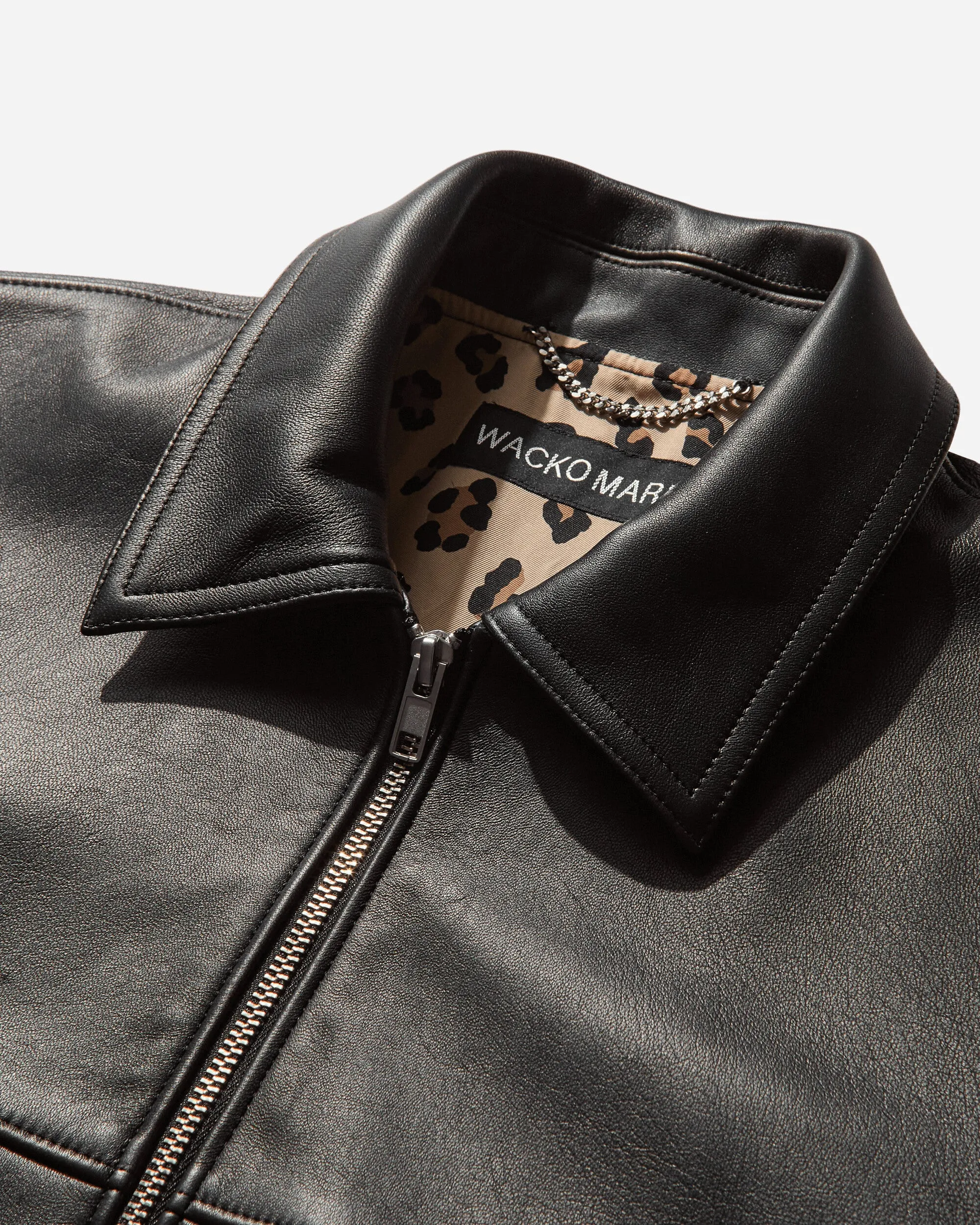 Herren-Lederjacke für Einzelfahrer (Typ-2) Schwarz