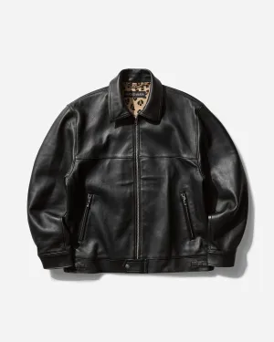 Herren-Lederjacke für Einzelfahrer (Typ-2) Schwarz