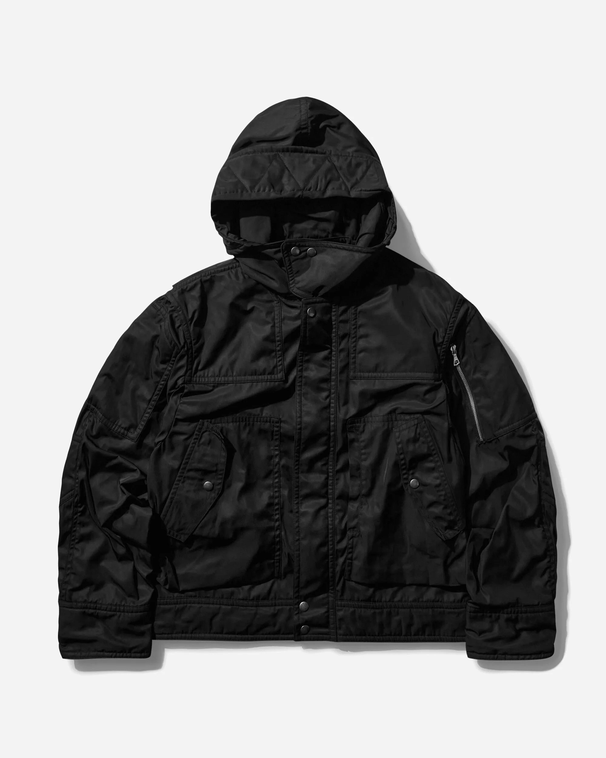 Herren Technik Kapuzenjacke Schwarz