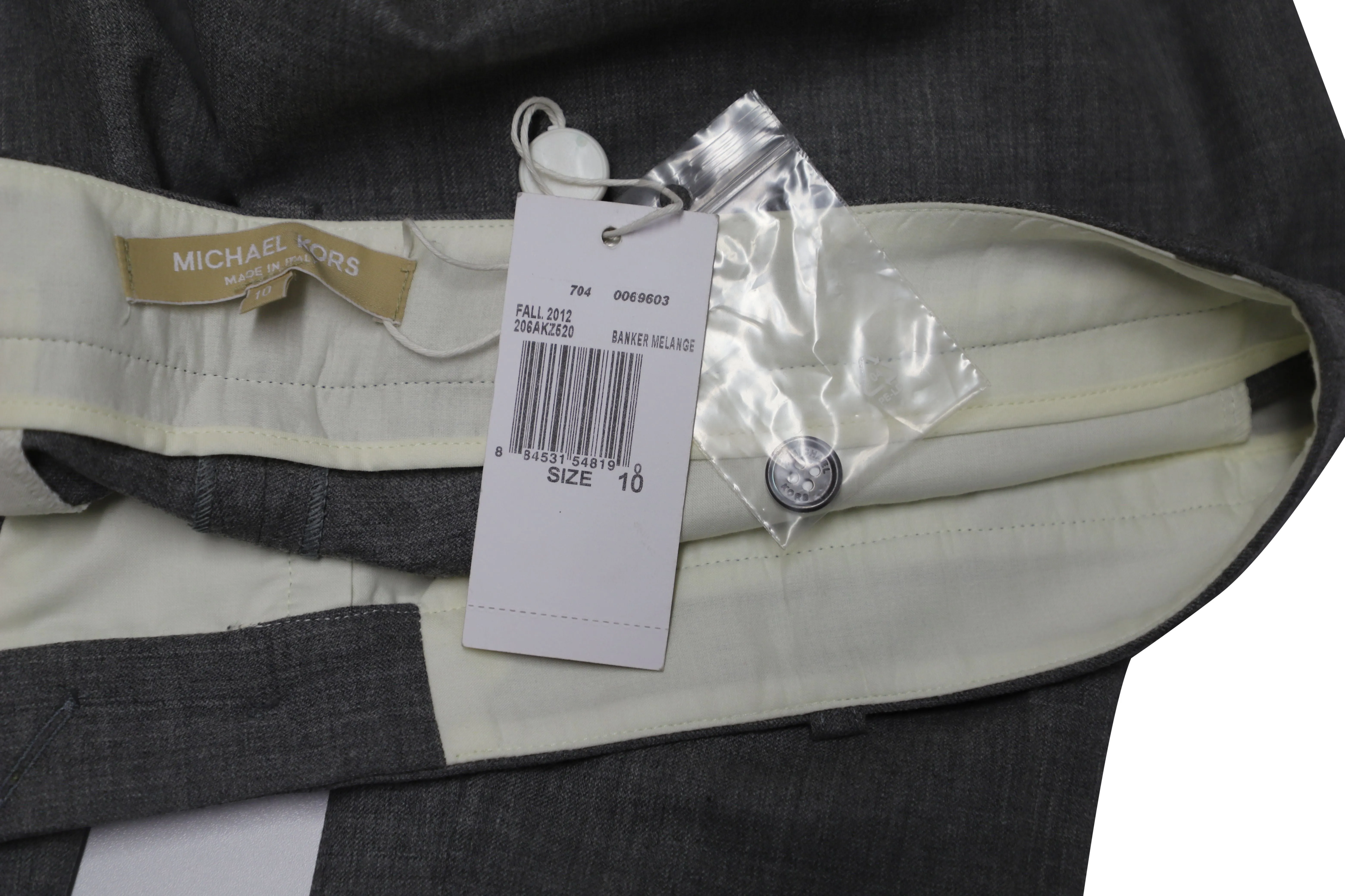 Michael Kors Maßgeschneiderte Hose in Grauer Wolle