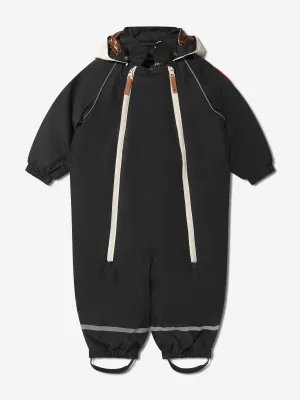 Mini Rodini Baby Alaska Panda Schneeanzug in Schwarz