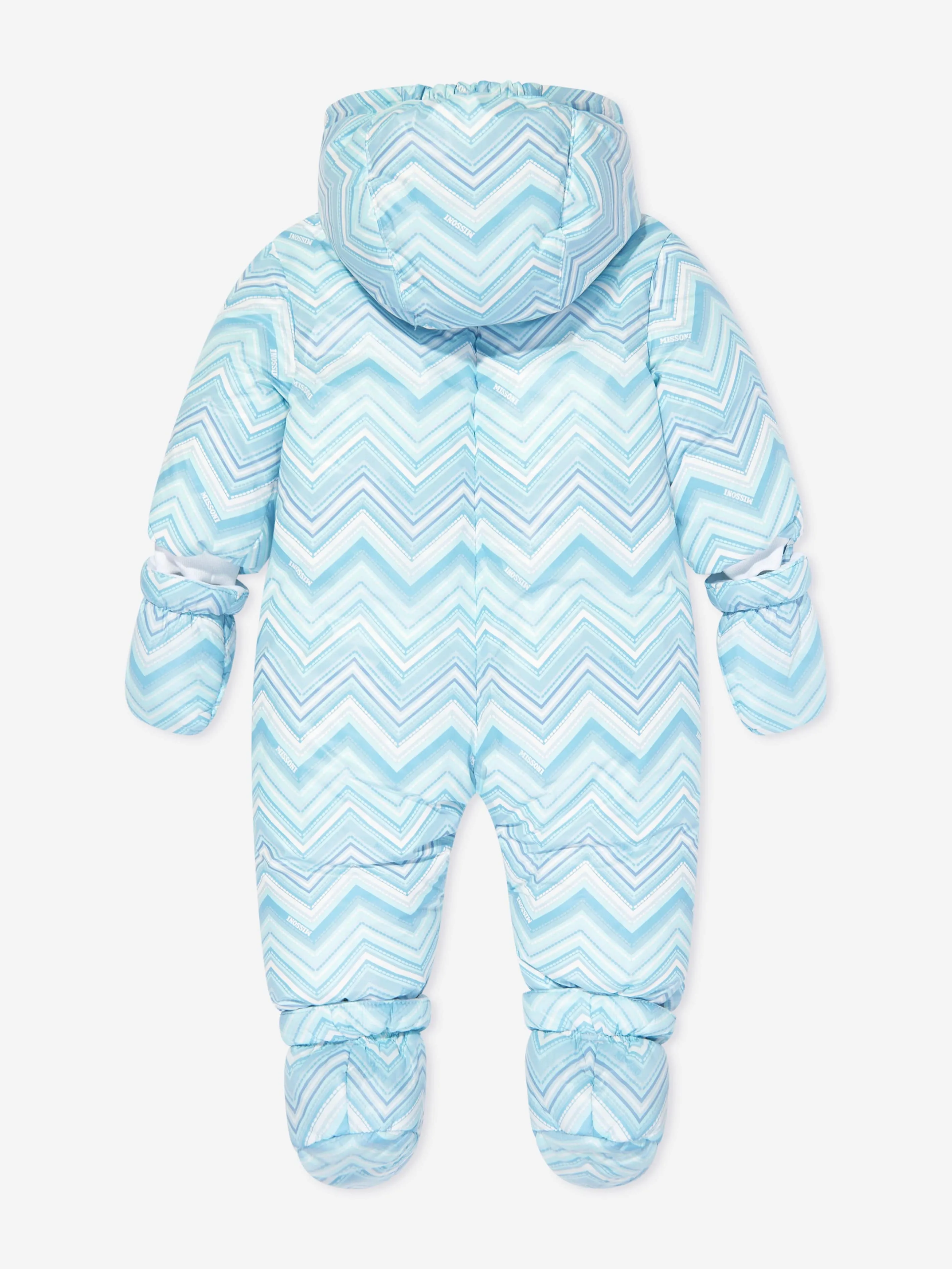 Missoni Baby Jungen Zickzack Schneeanzug in Blau