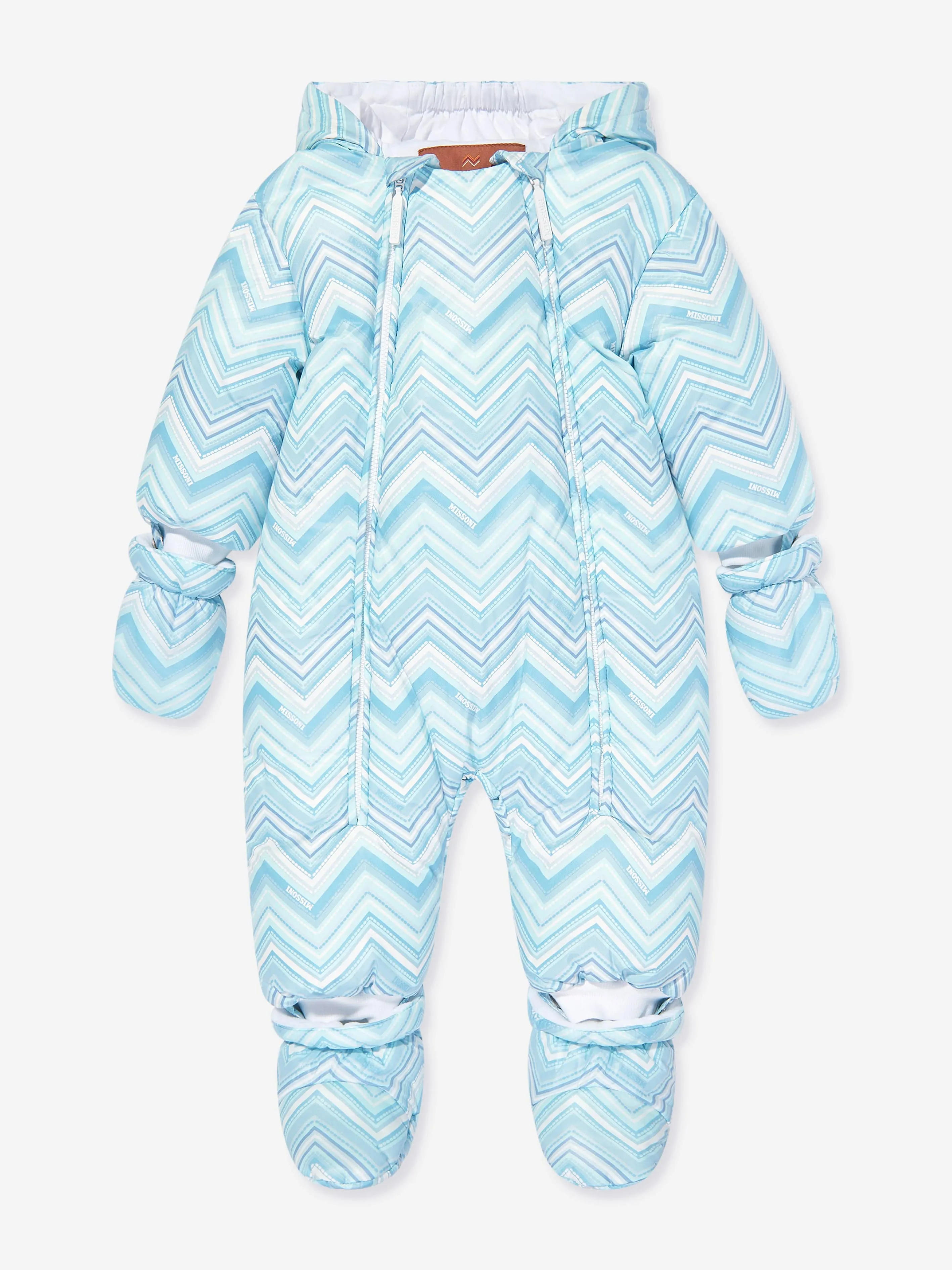 Missoni Baby Jungen Zickzack Schneeanzug in Blau