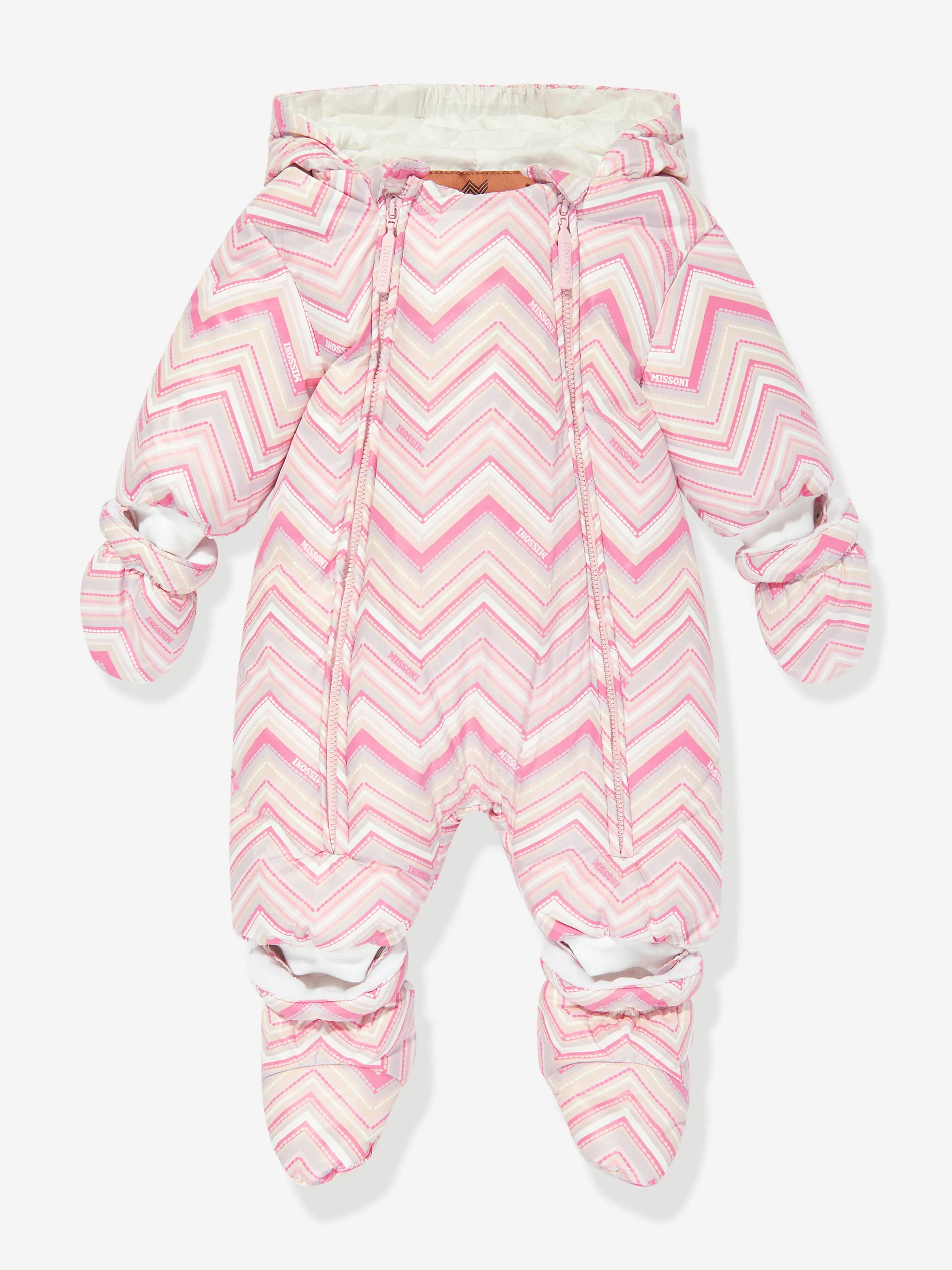 Missoni Baby Mädchen Zickzack Schneeanzug in Rosa