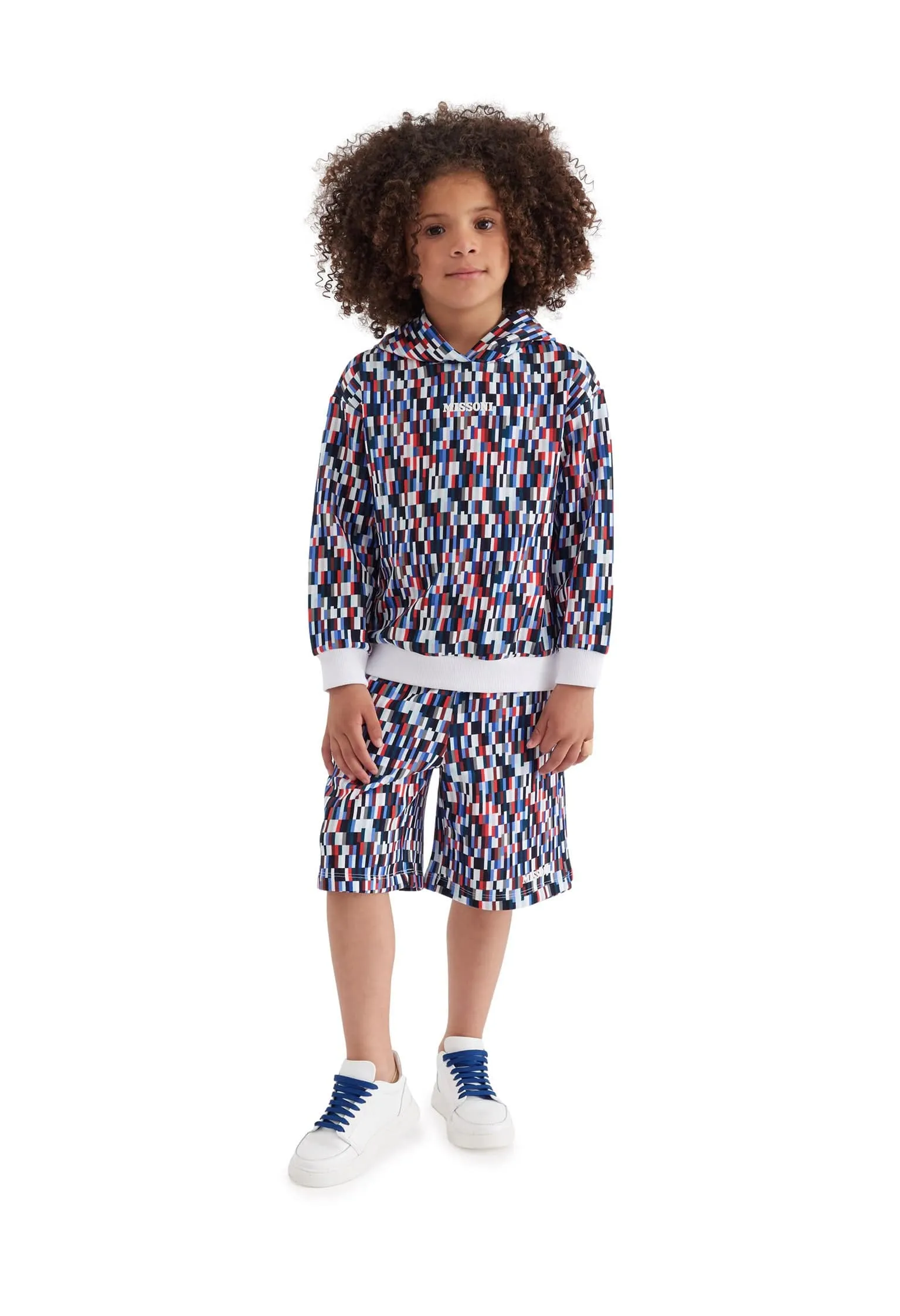 Missoni Boys Pixel-Jersey-Shorts in Mehrfarbig