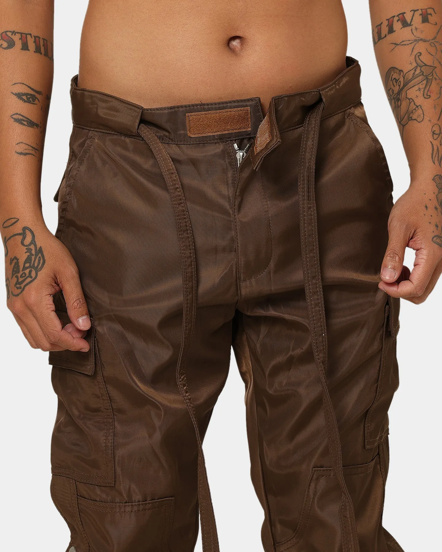 MNML Snap Zipper II Cargo Hose Braun