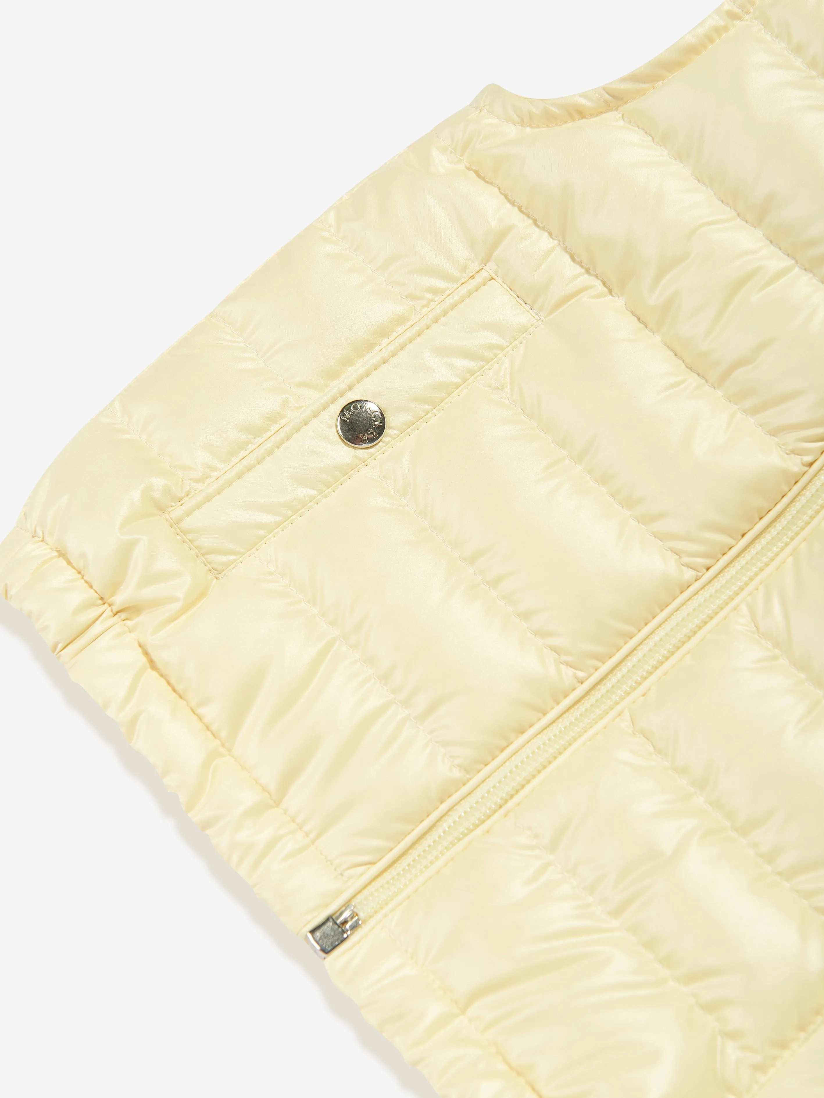 Moncler Enfant Baby Jungen Daunengefüttertes Couronne Gilet in Gelb