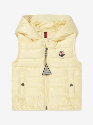 Moncler Enfant Baby Jungen Daunengefüttertes Couronne Gilet in Gelb