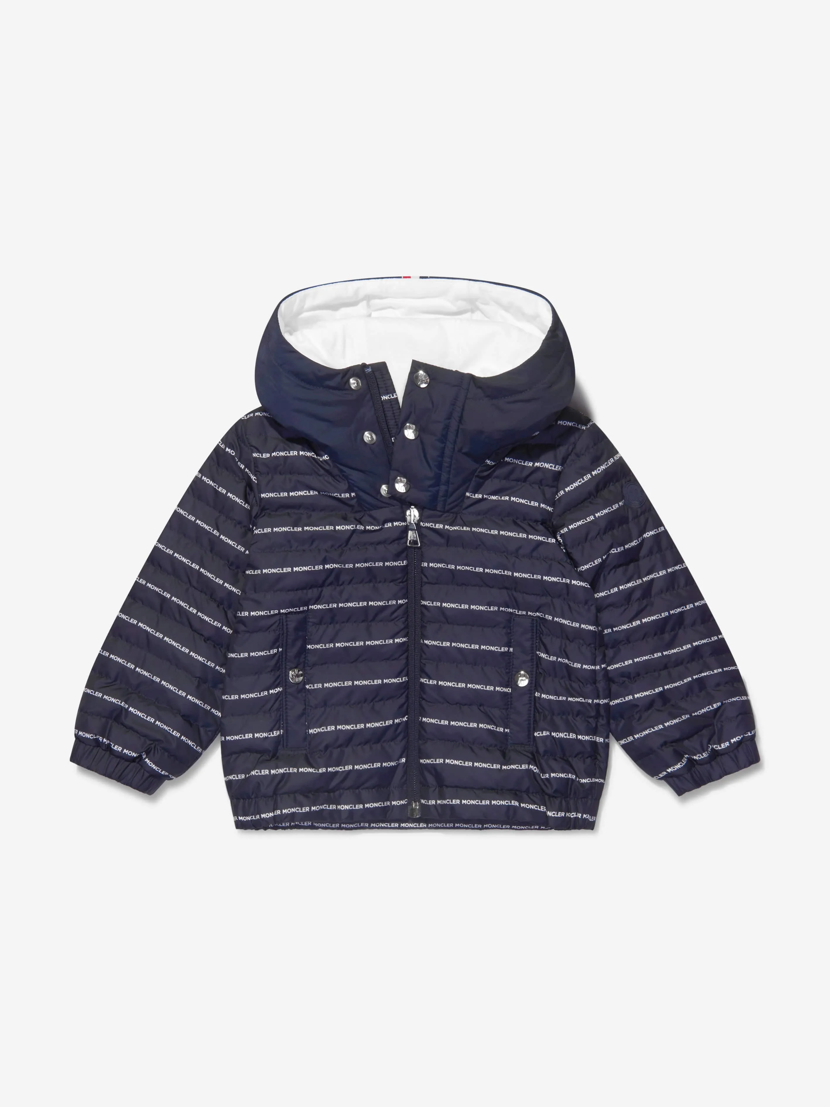 Moncler Enfant Baby Jungen Daunengefütterte Jacke mit Logo-Print