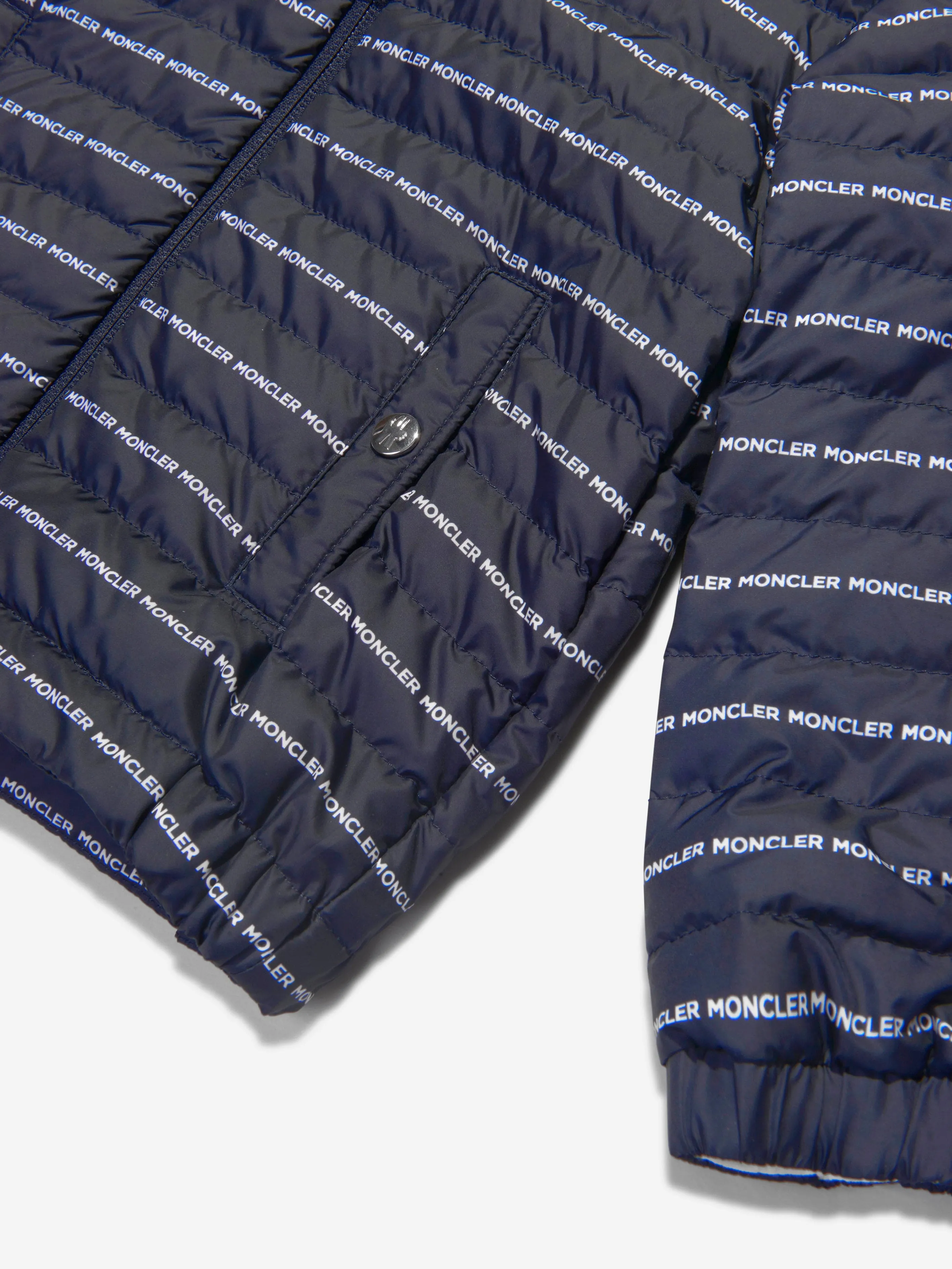 Moncler Enfant Baby Jungen Daunengefütterte Jacke mit Logo-Print
