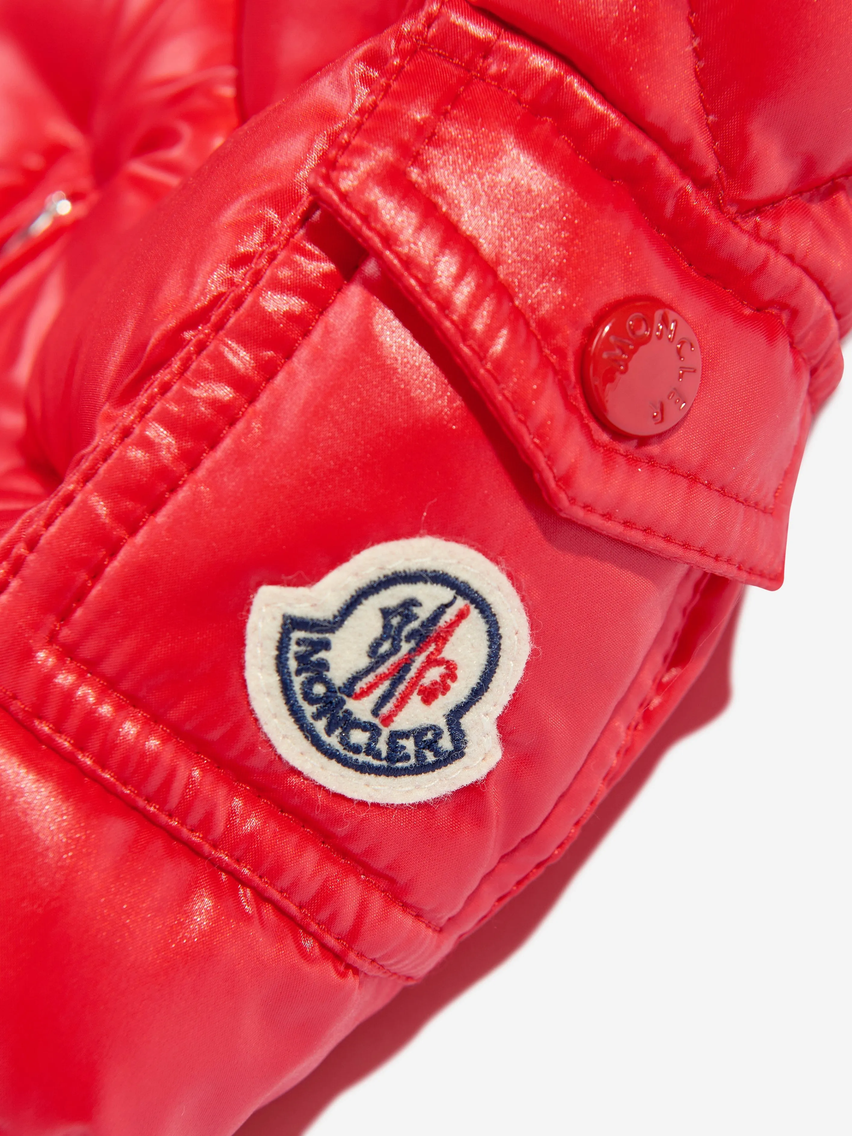 Moncler Enfant Baby Jungen Daunengefütterte Neue Maya Jacke in Rot
