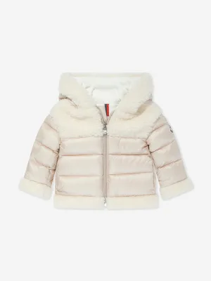 Moncler Enfant Baby Daunengefütterte Dofi Jacke in Elfenbein
